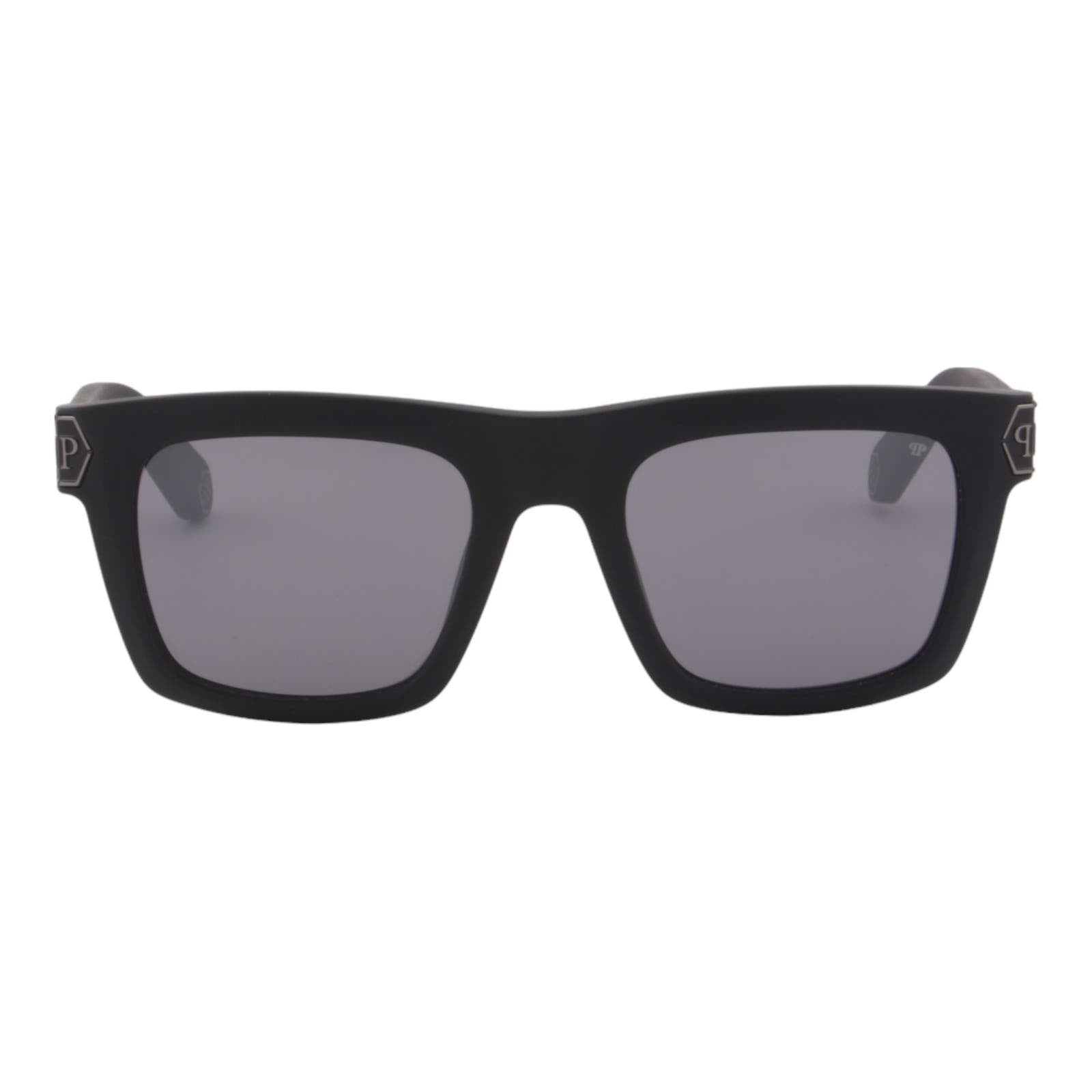 Men Square Sunglasses SPP043M-703X Matte Black Frame & Mirrored Lens