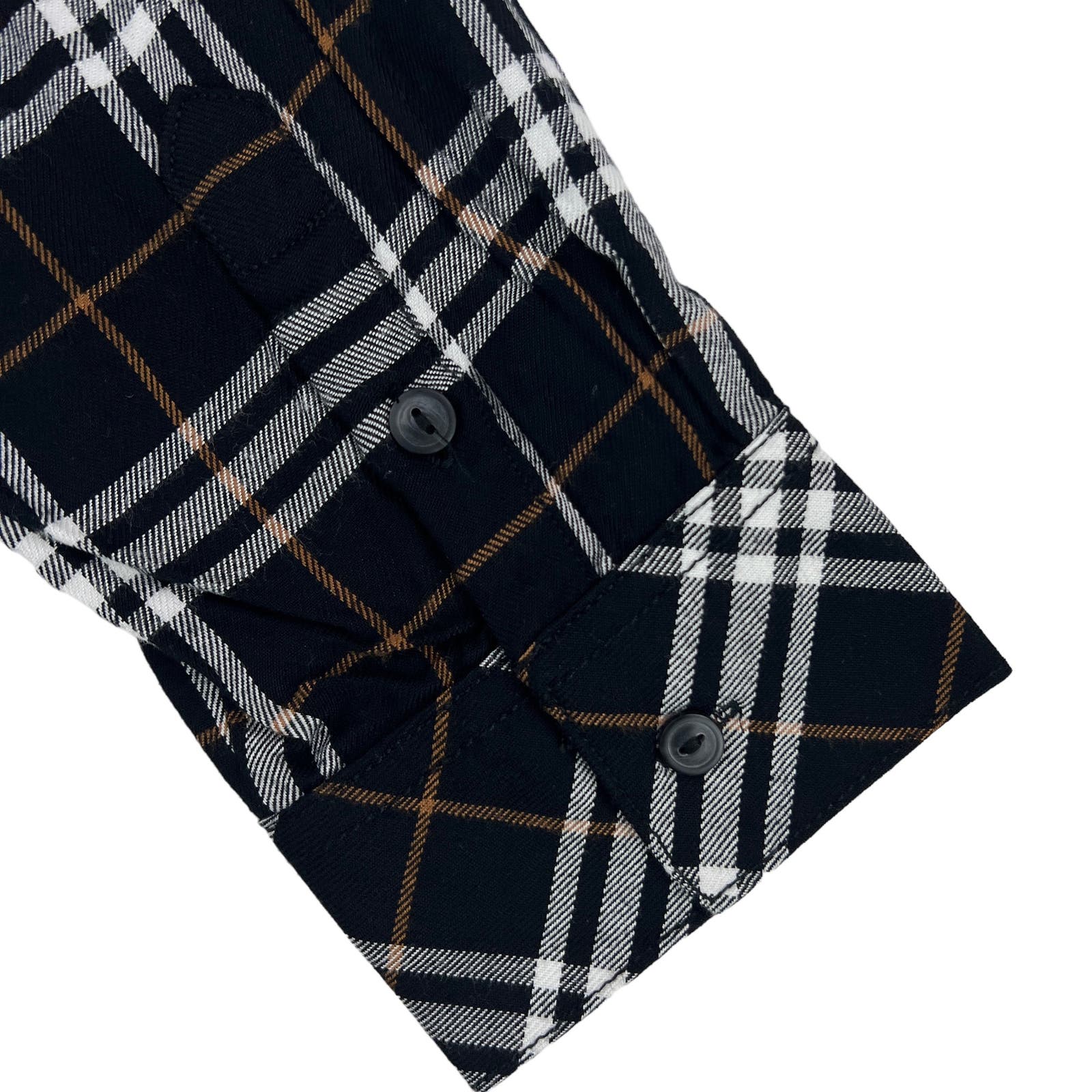 Sanctuary Men Black Plaid Shirt US M Long Sleeve Button Down