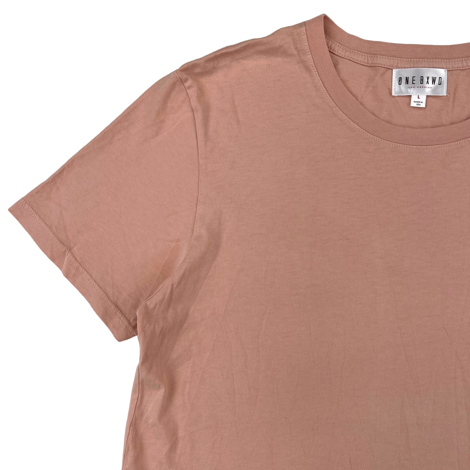 ONE BXWD Los Angeles Men US L Salmon Pink Cotton T-Shirt