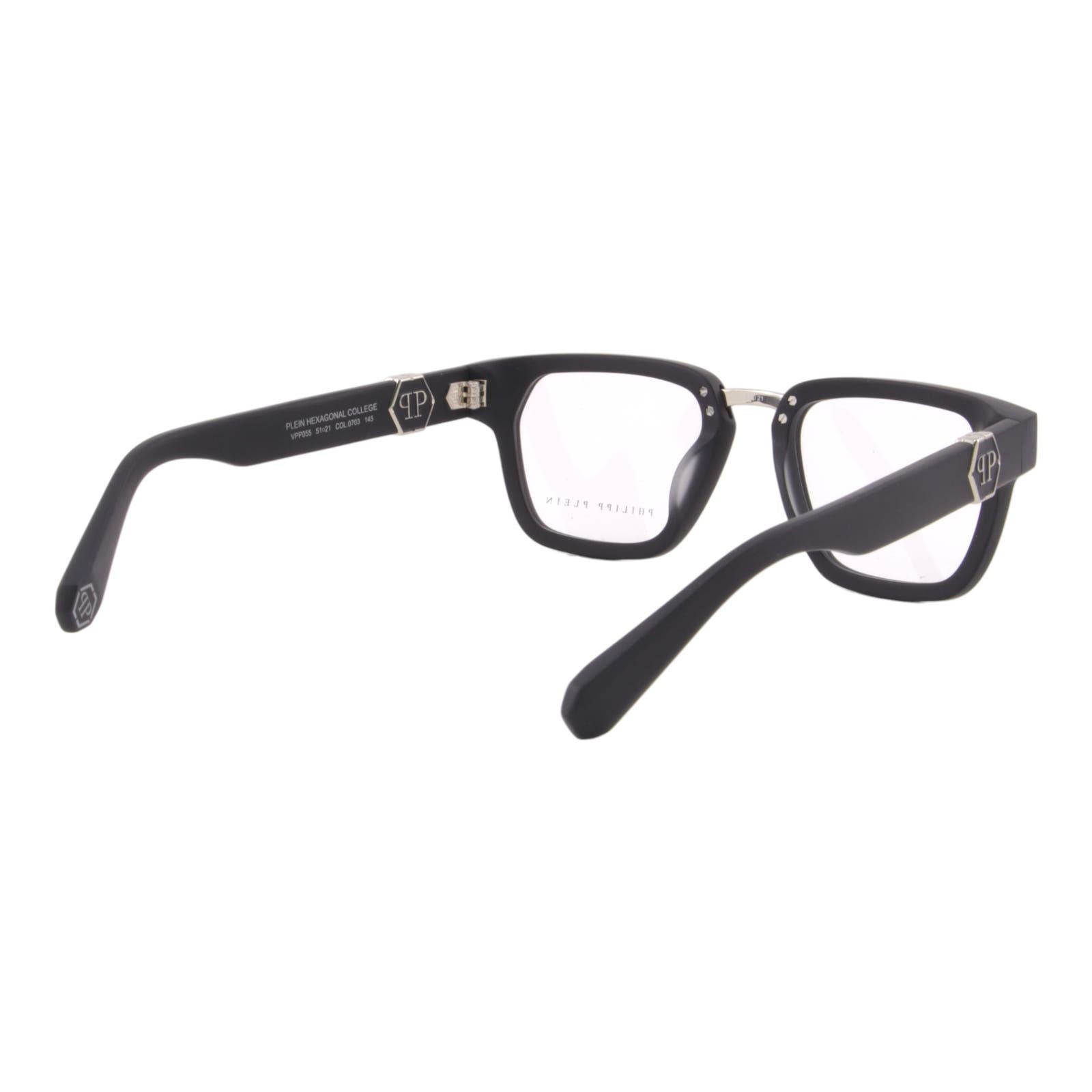 Men Glasses VPP055M-0703 Black & Silver Optical Square Frame