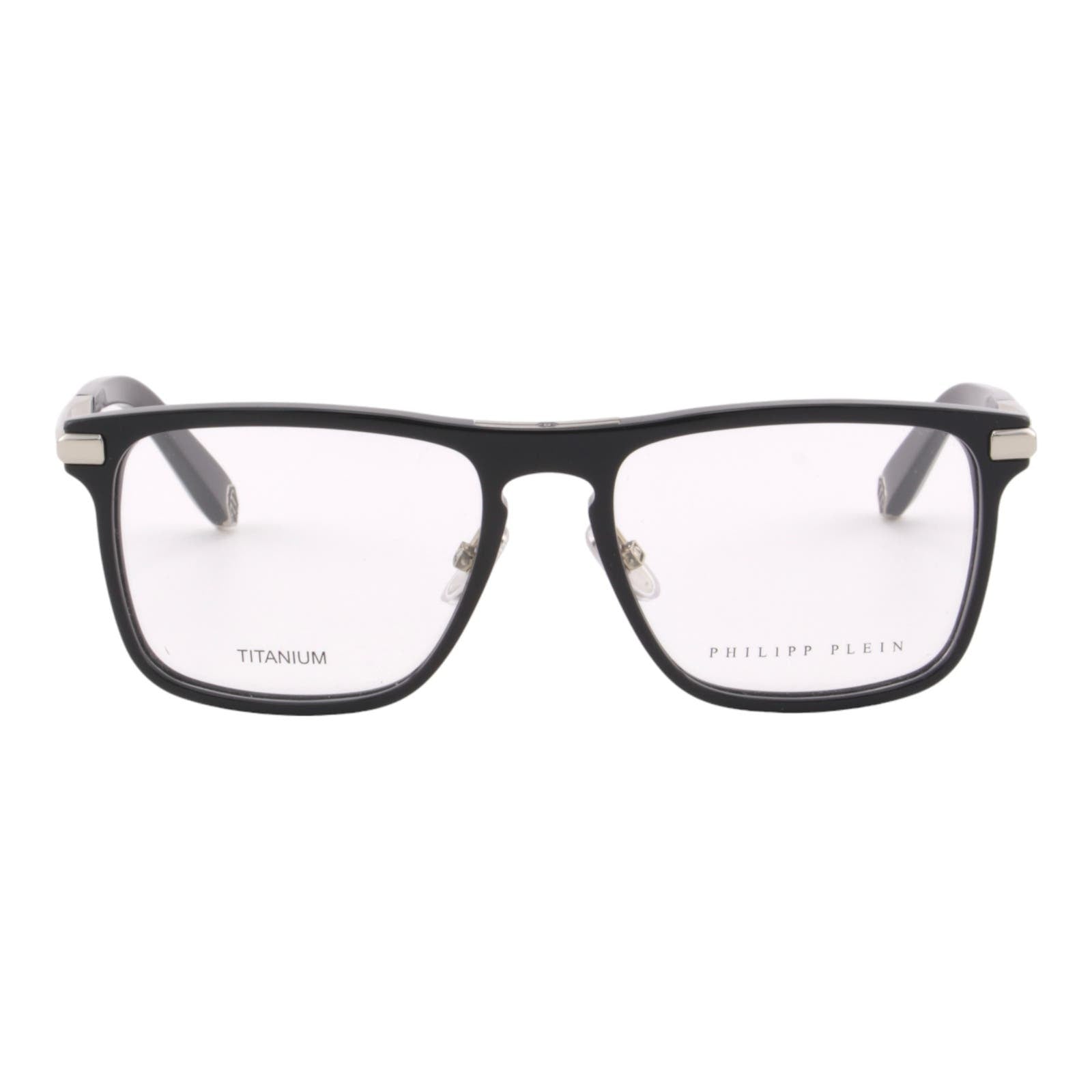 Men Glasses VPP019M-0700 Black Square & Silver Titanium Frame