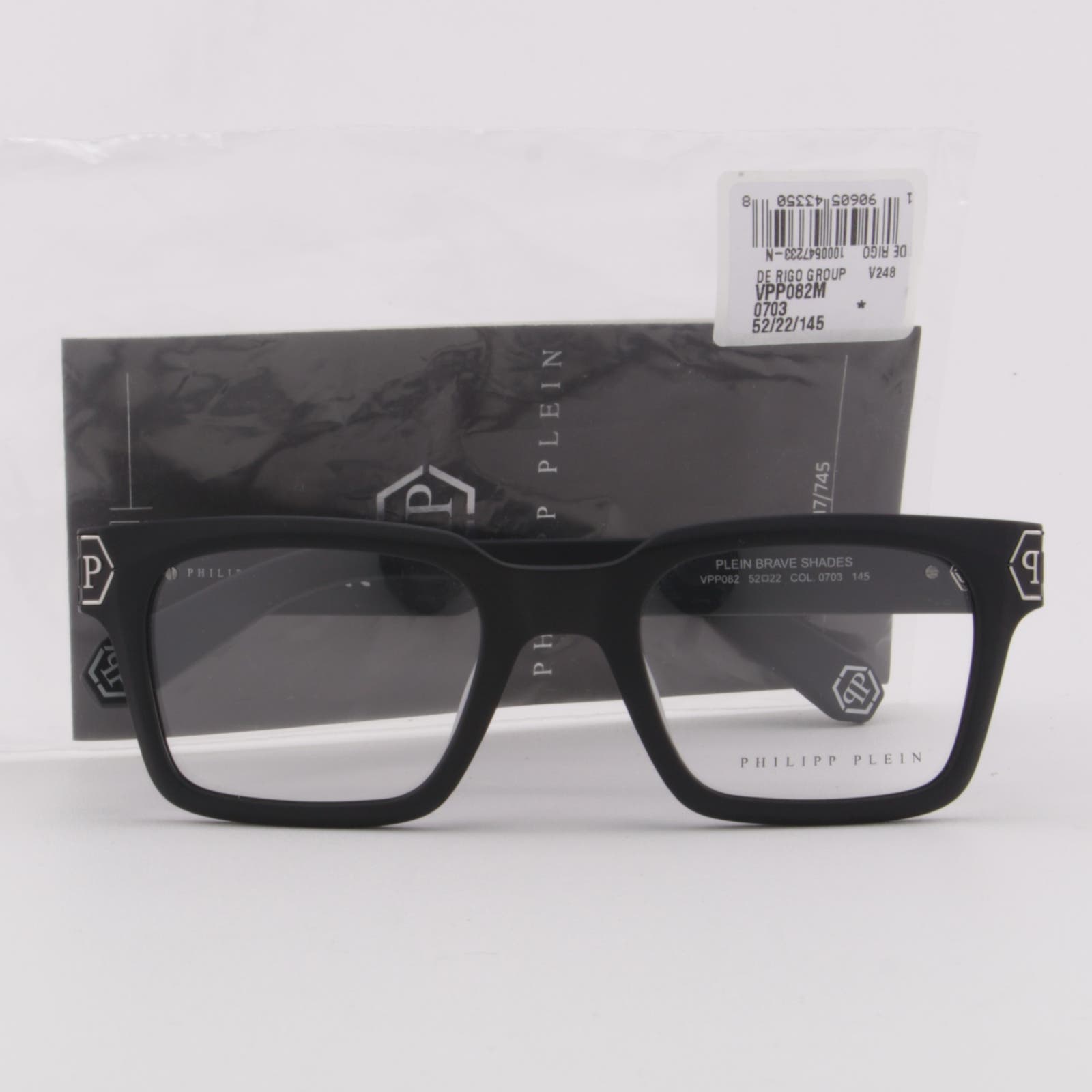 Men Square Glasses VPP082M-0703 Black & Silver Optical Frame