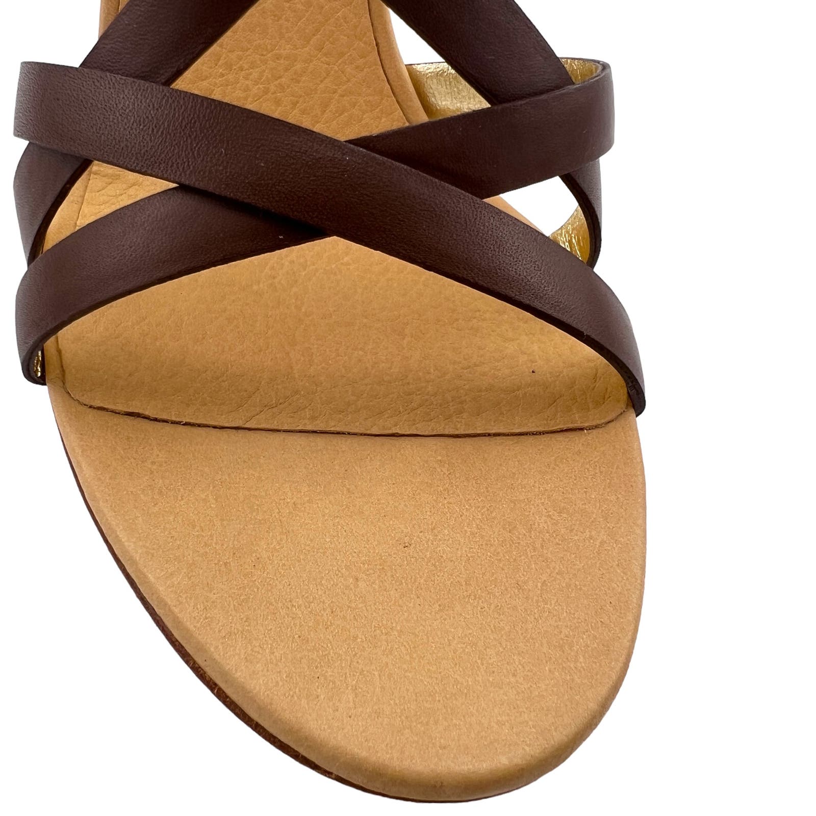 DSQUARED2 Women US 8 Brown Leather Ankle Strap Stiletto Pump Sandals