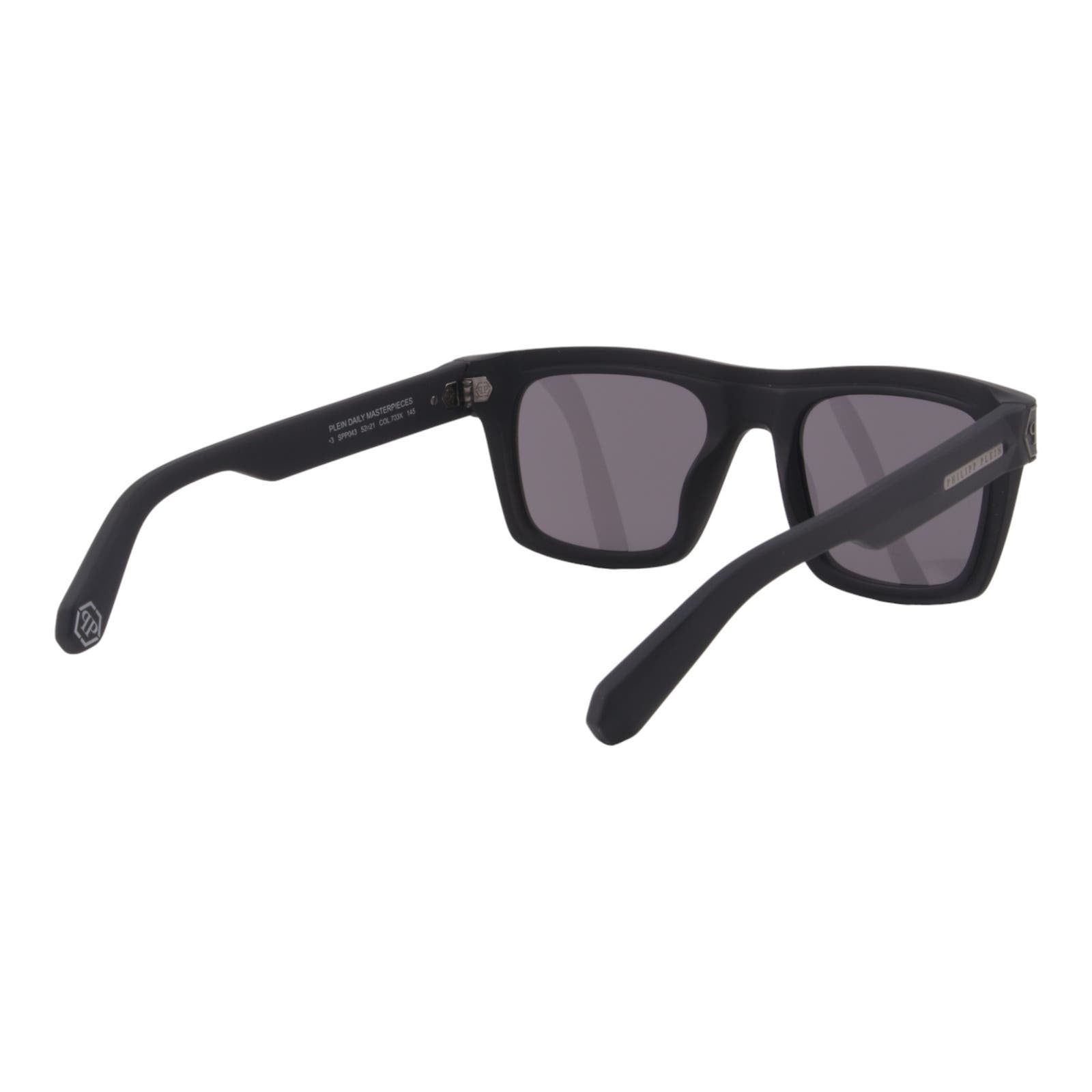 Men Square Sunglasses SPP043M-703X Matte Black Frame & Mirrored Lens