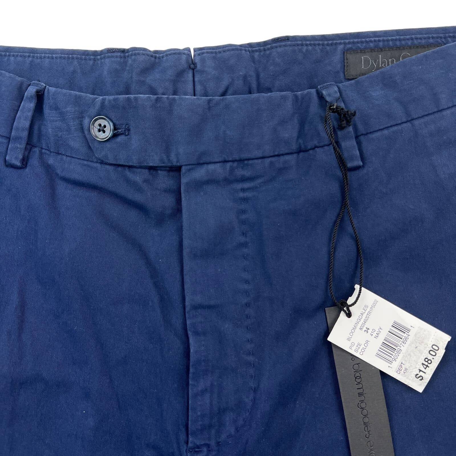 Dylan Gray Men Navy Blue Chinos Pants US 34 Classic Straight
