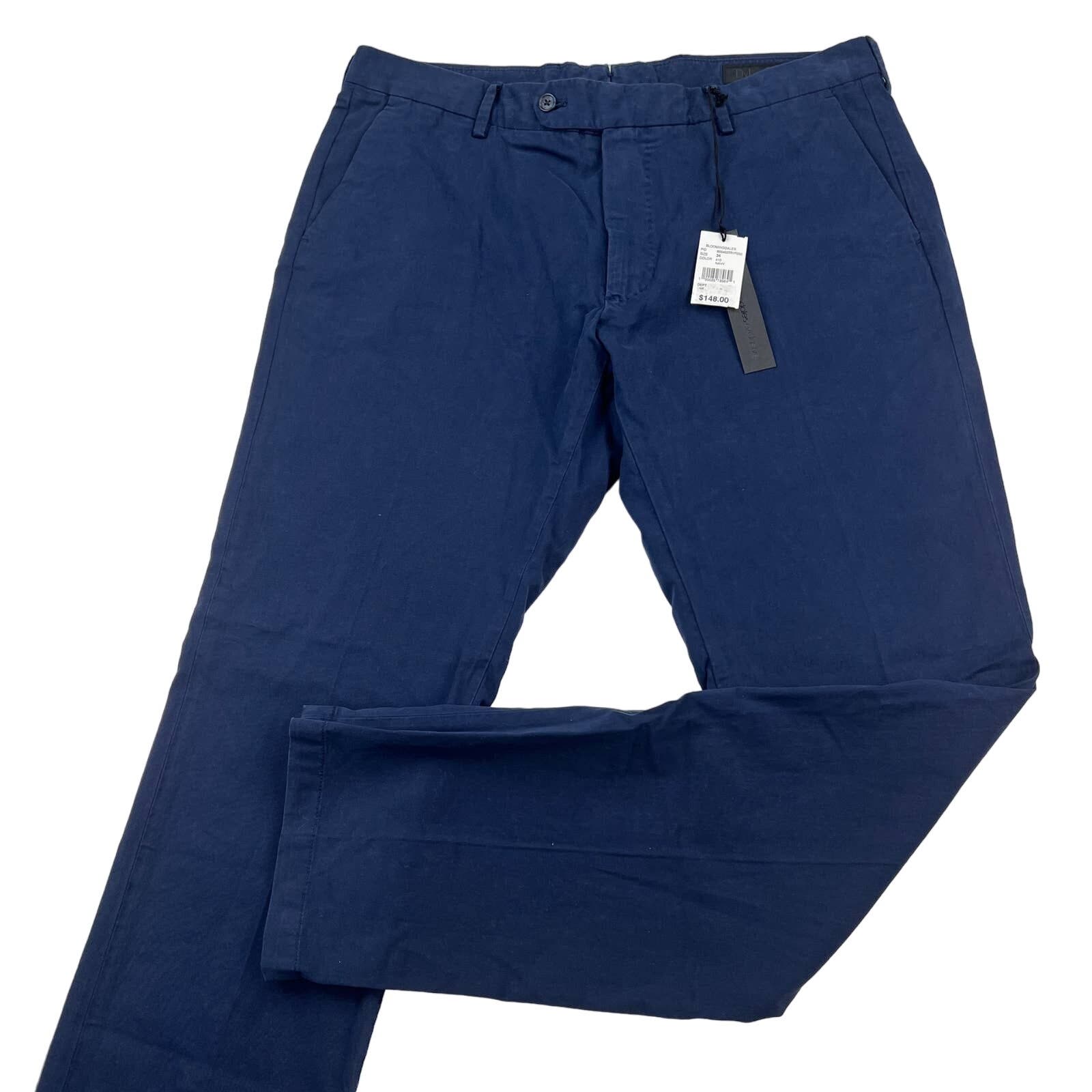 Dylan Gray Men Navy Blue Chinos Pants US 34 Classic Straight