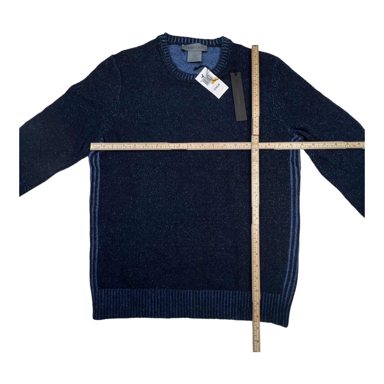 Dylan Gray Men Navy Blue Sweatshirt US S Crew Neck Long Sleeve