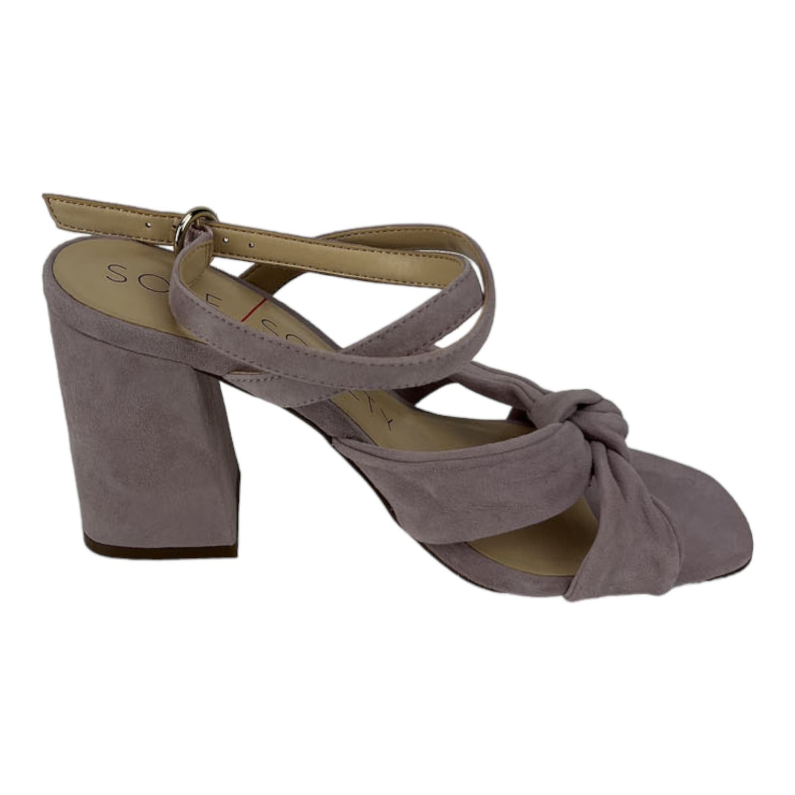 Sole Society Women US 5.5 Lavender Suede Ankle Strap Sandals