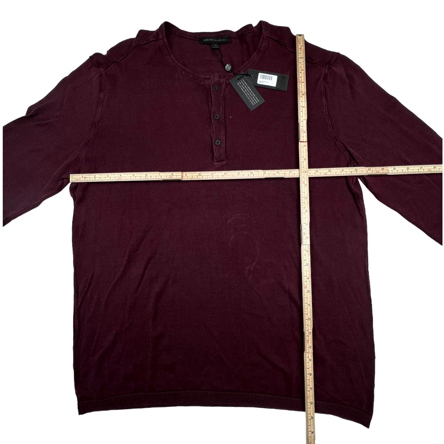 John Varvatos Men Red Sweatshirt US XL Crew Neck Long Sleeve