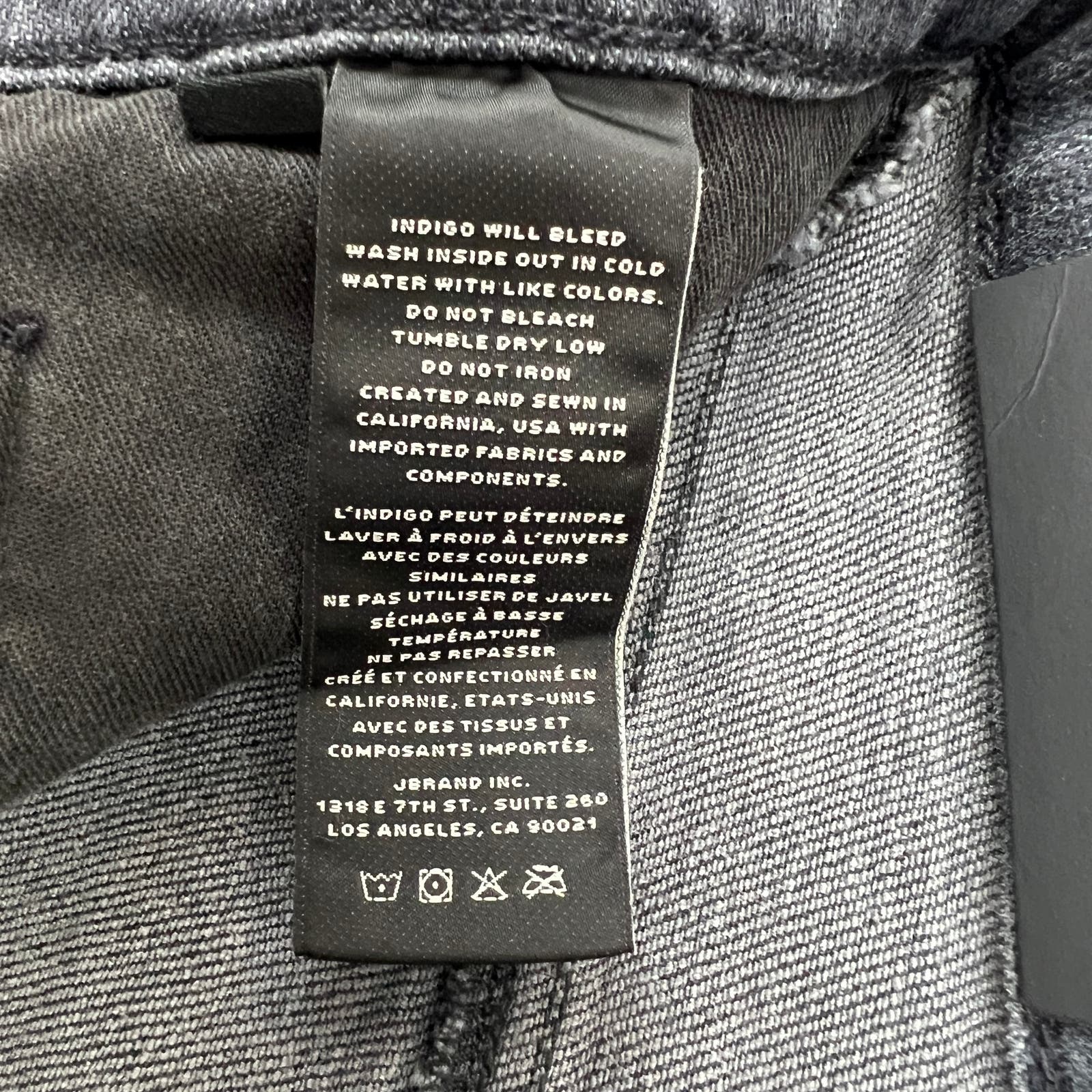 J Brand Women Grey Charcoal Slim Jeans US 28 Skinny Fit