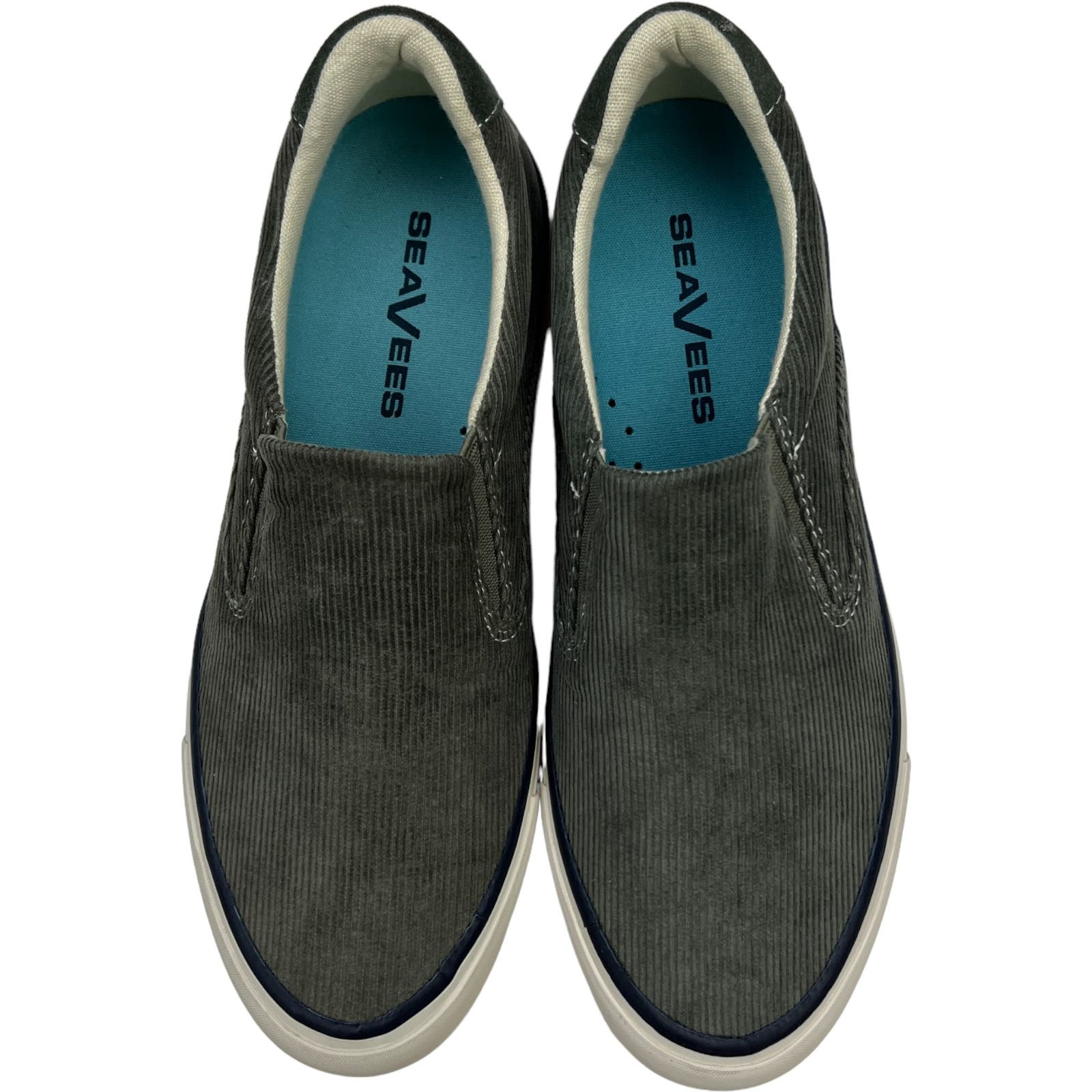 SeaVees Men 8 US Grey Hawthorne Slip On Cordies Velvet Shoes