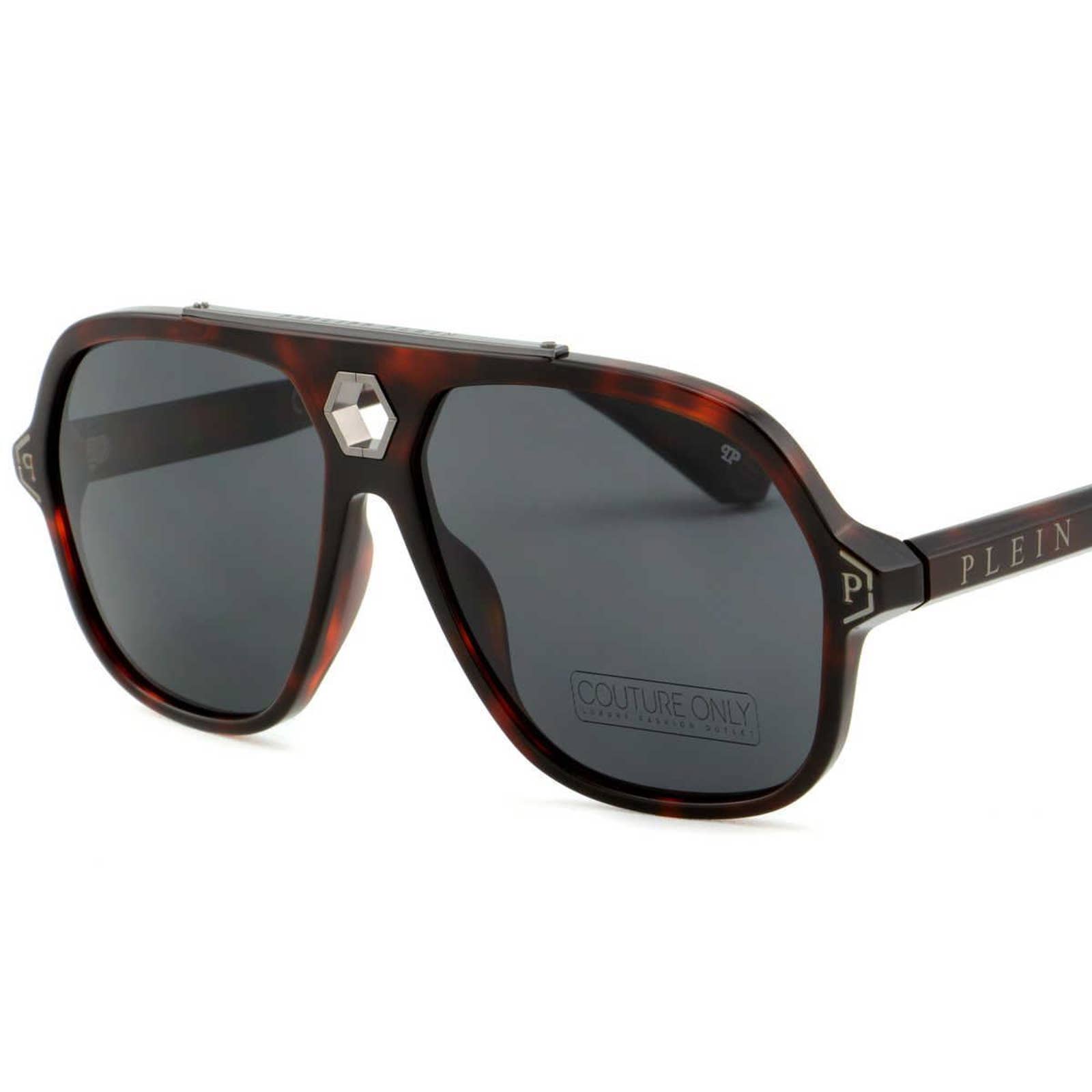Men Square Sunglasses SPP004M-9ATP Havana Brown & Gray Lens