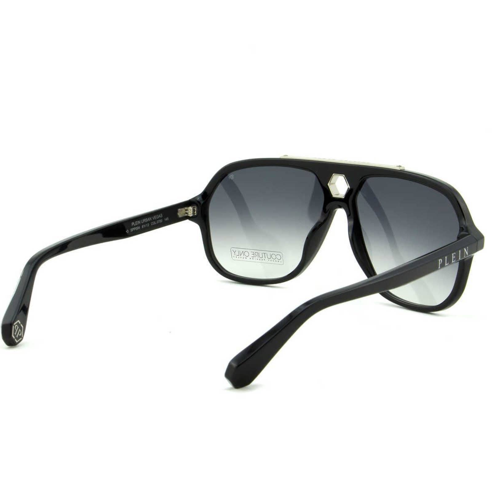 Men Black Aviator Square Sunglasses SPP004M-0700