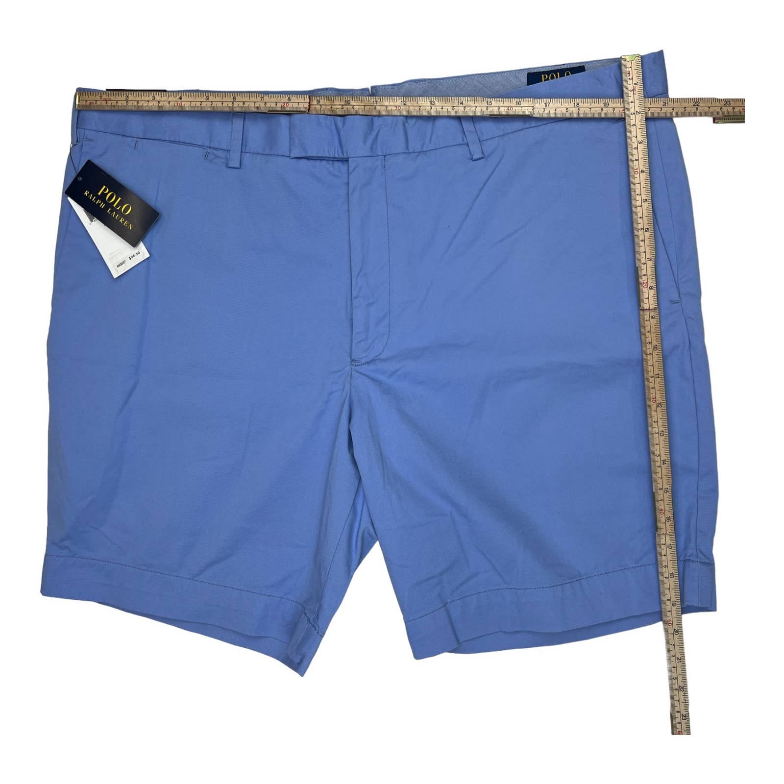 POLO Ralph Lauren Men Light Blue Shorts US 42 Classic Flat Front