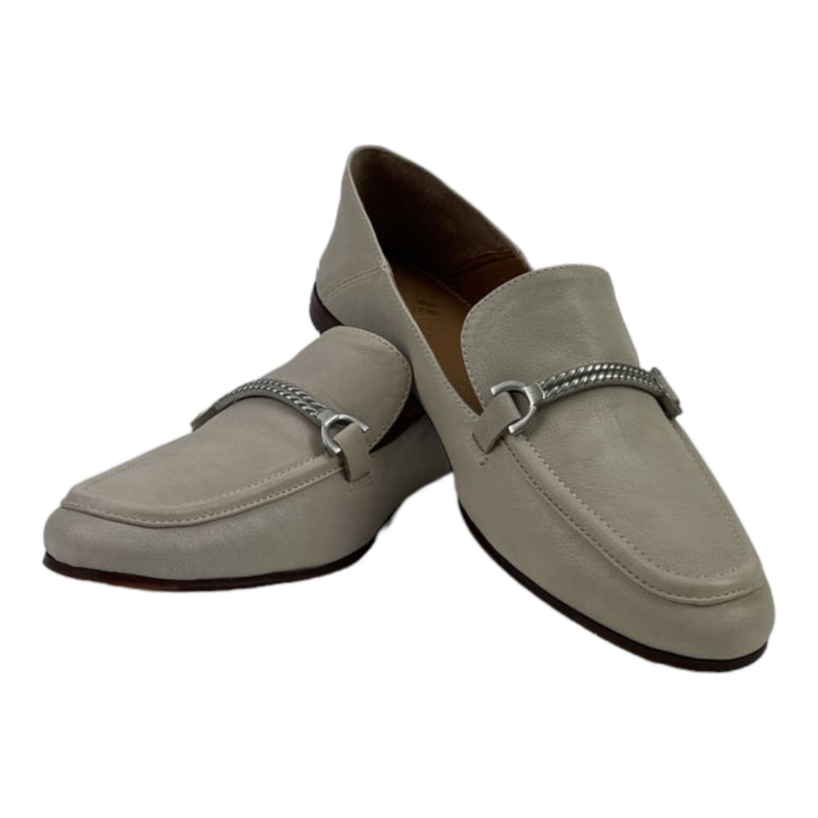 Patricia Nash Women US 10 Fia Loafer Flats Gray Bone Brown Shoes