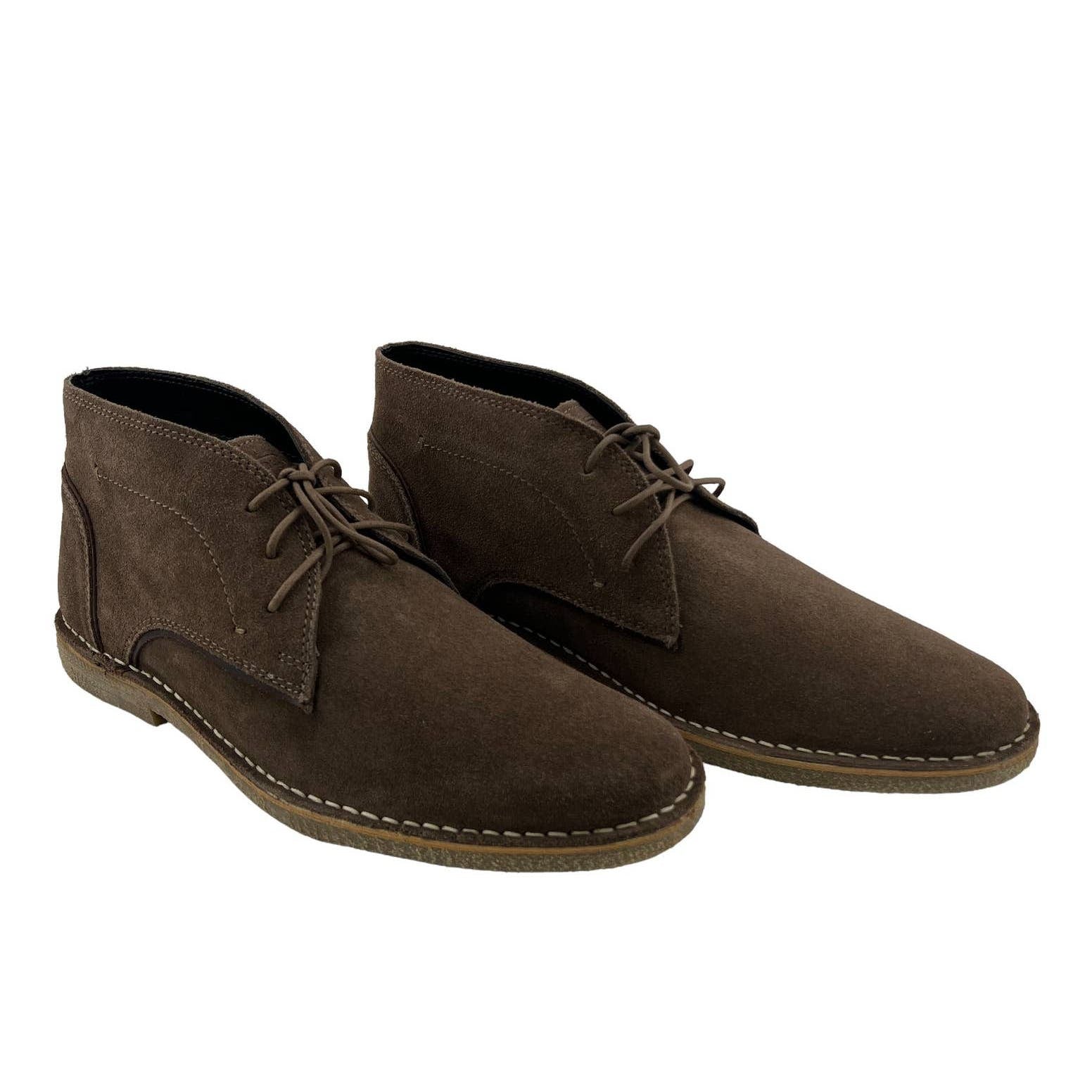 Reaction Kenneth Cole Men US 11 Passage Boot Suede Brown Ankle Shoes