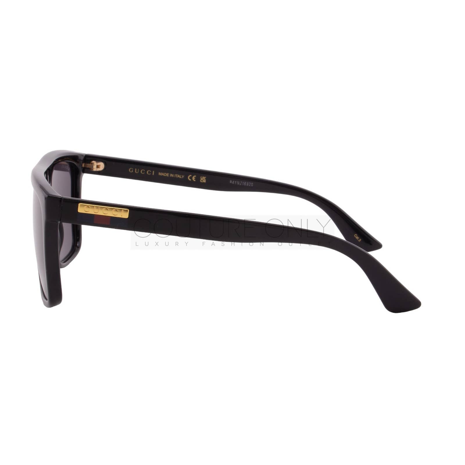 Men Black Square Sunglasses GG0748S-001
