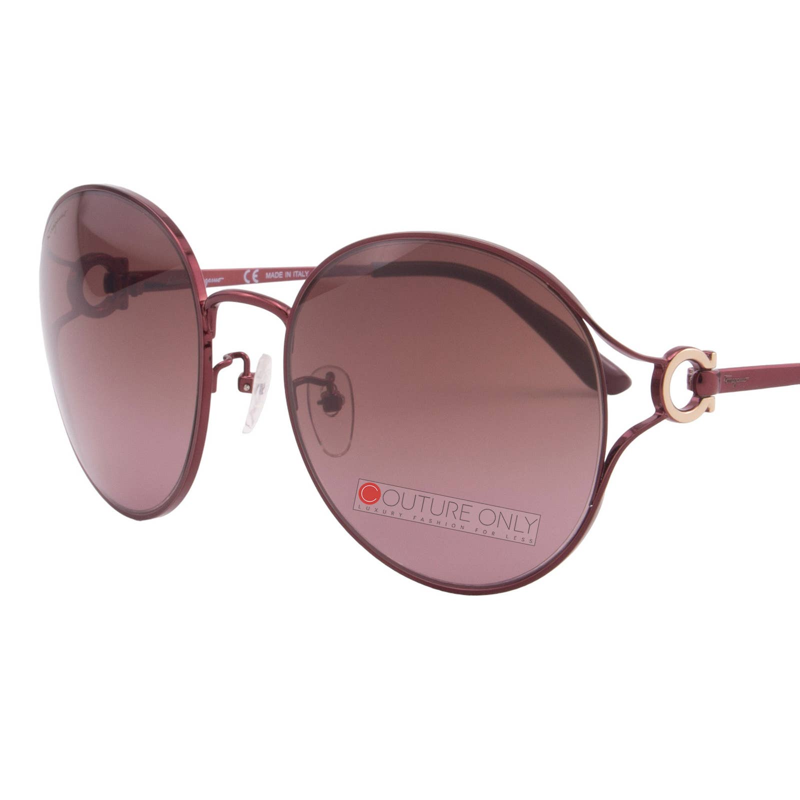 Women Burgundy Round Oversized Sunglasses SF215SK-603