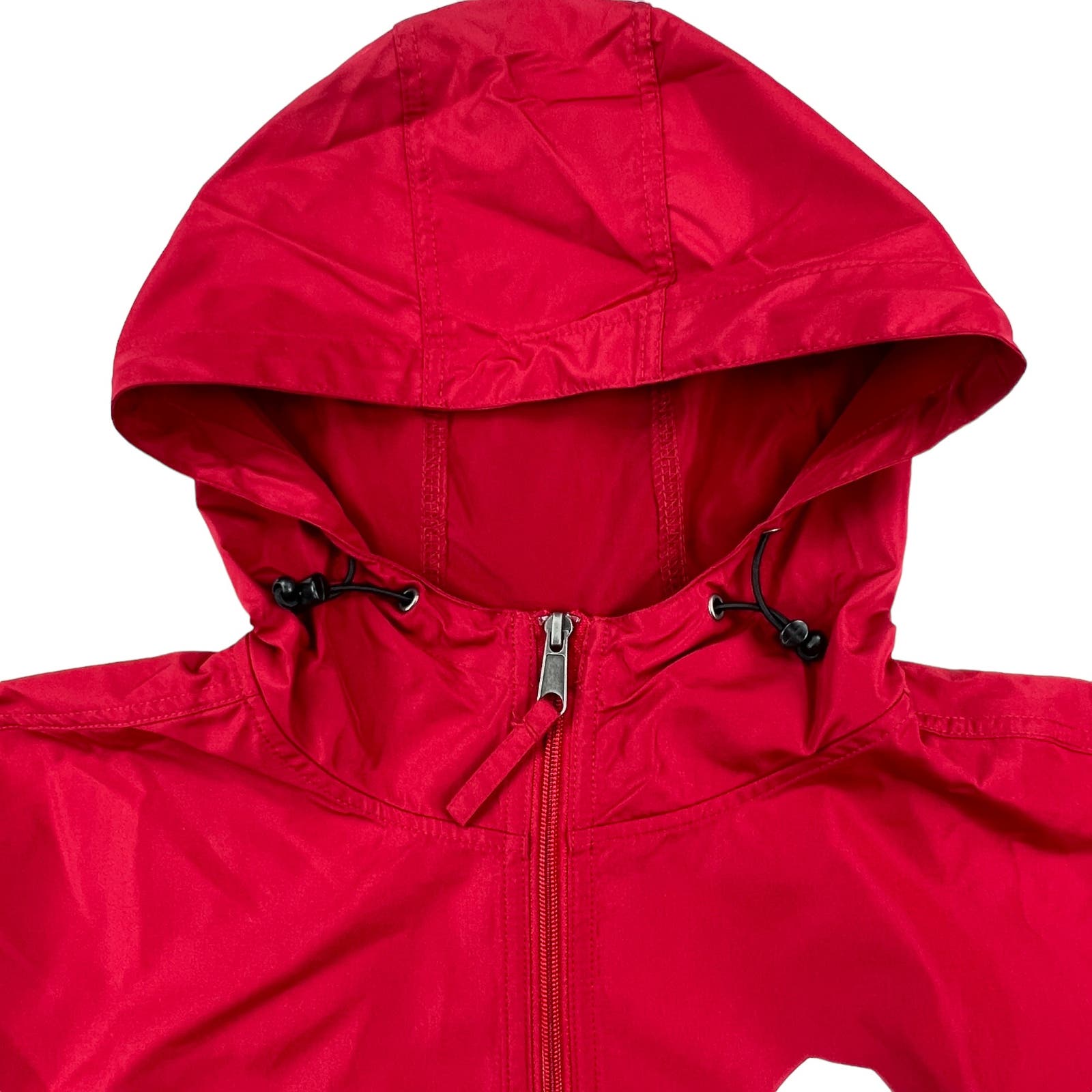 Champion Men Red Packable Jacket US S Lightweight Hooded Windbreaker