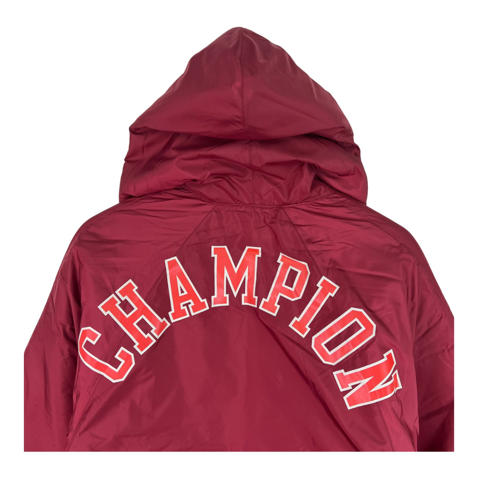 Champion Woman Red Long Jacket US XS Sport Casual Hooded