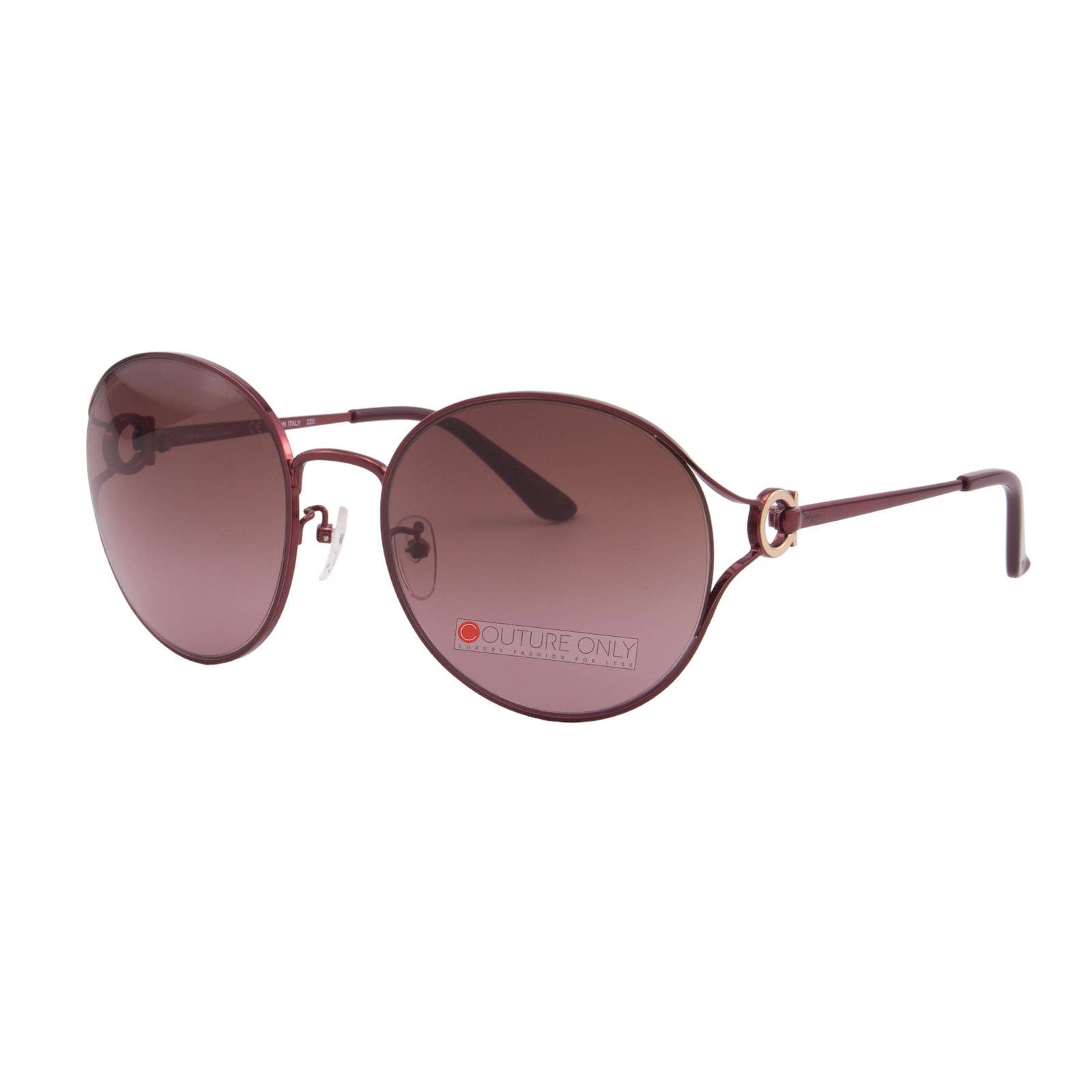 Women Burgundy Round Oversized Sunglasses SF215SK-603