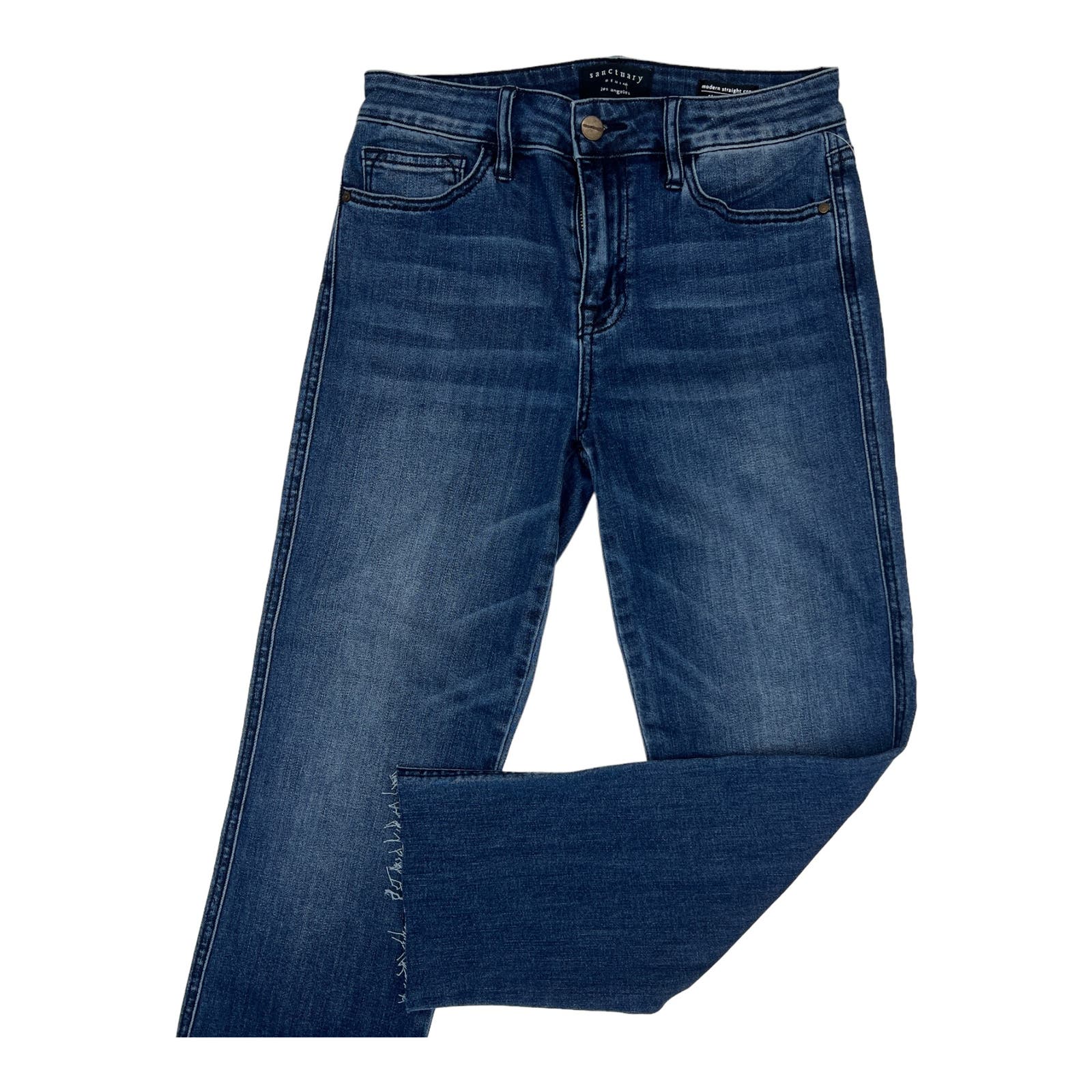 Sanctuary Women Denim Blue Jeans US 26 Cropped Straight