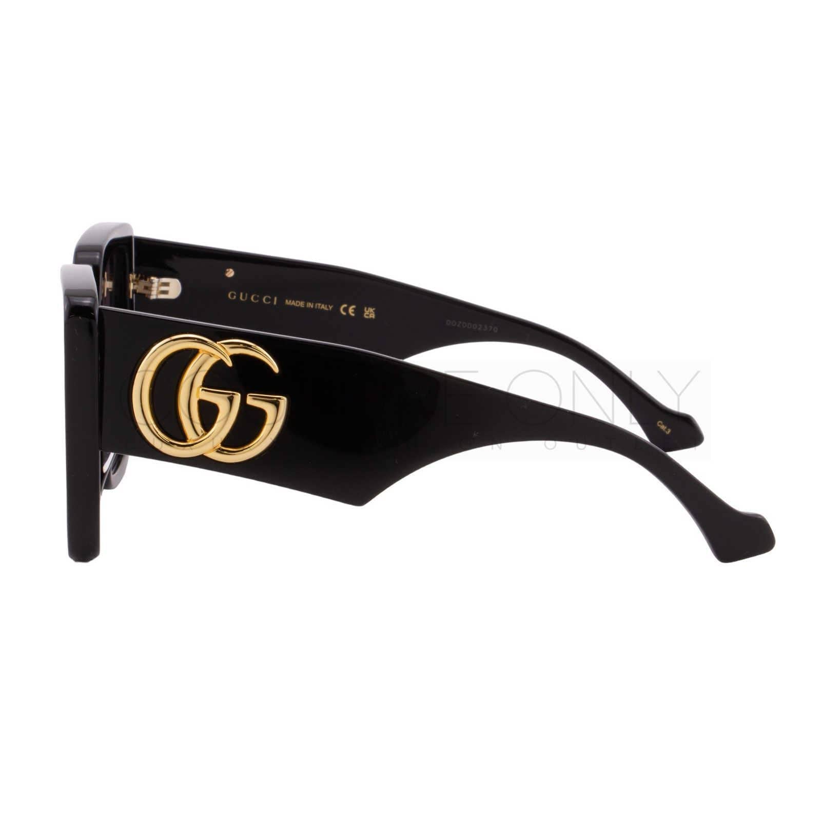Women Black Oversized Rectangle Sunglasses GG0956S-003