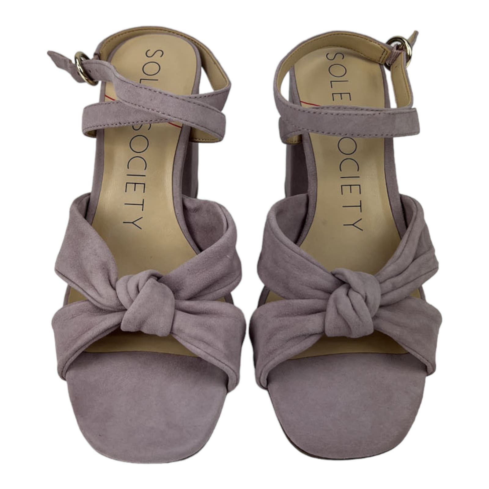 Sole Society Women US 5.5 Lavender Suede Ankle Strap Sandals