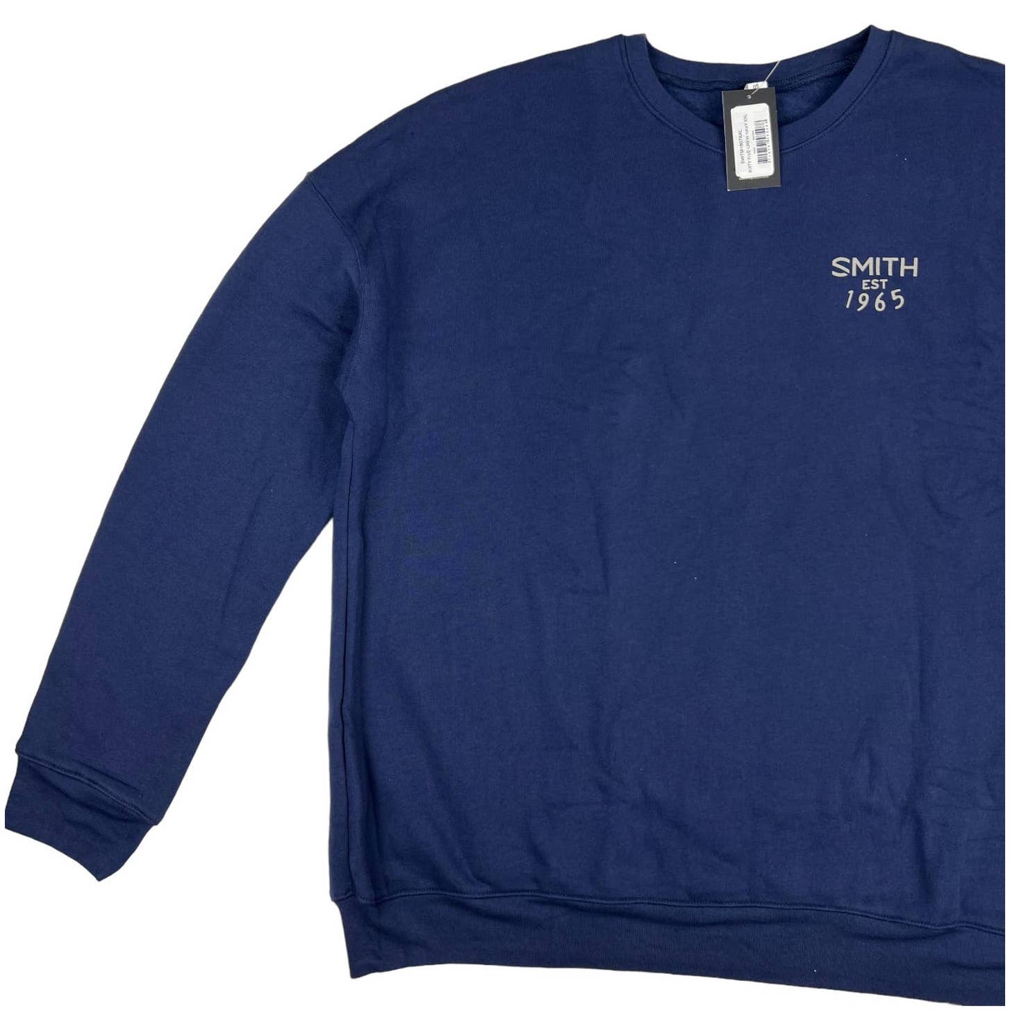 Smith Men Navy Blue Sweatshirt US XXL Pullover Sixty Five Crew Canvas