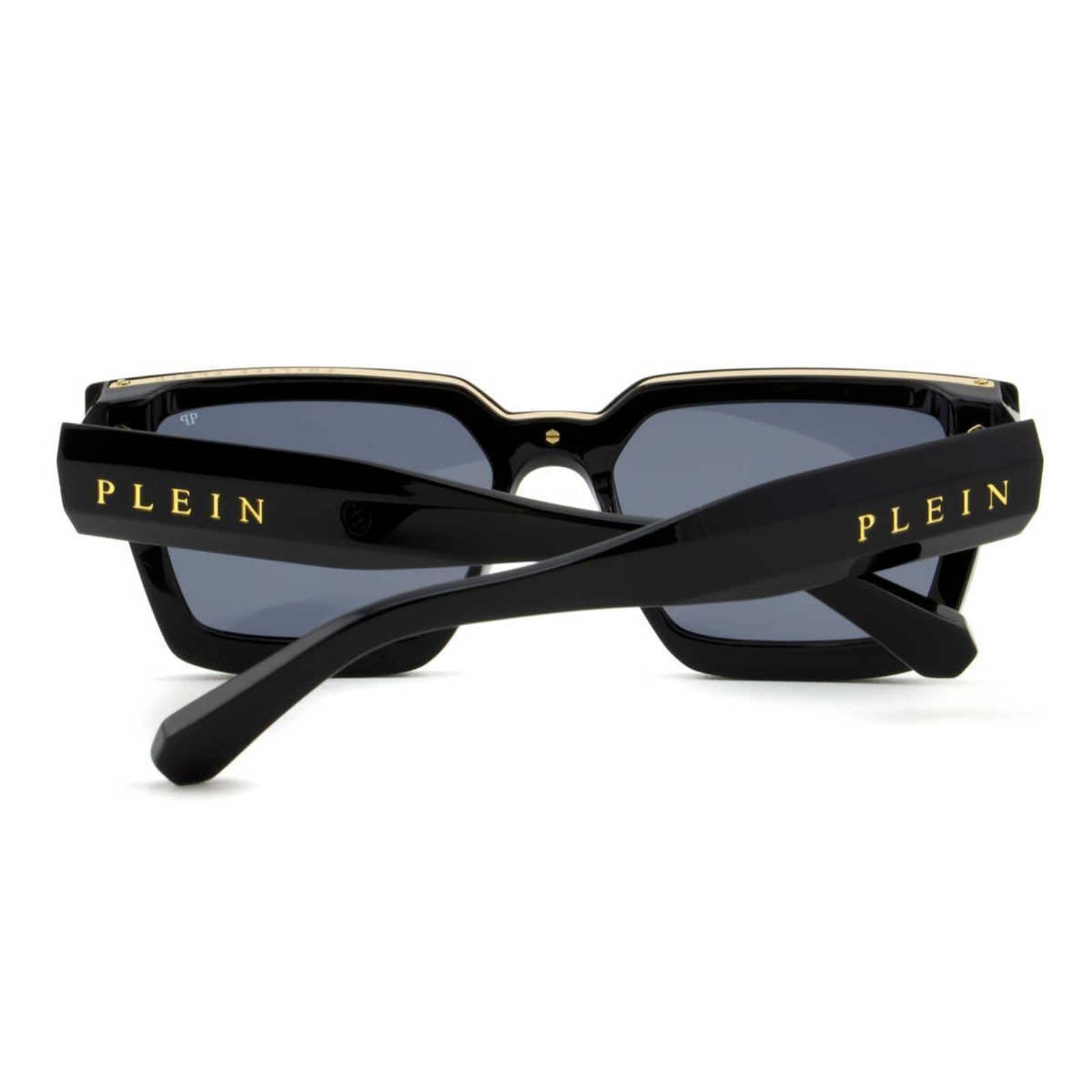 Men Black Square Sunglasses SPP005M-0700 Black & Gray