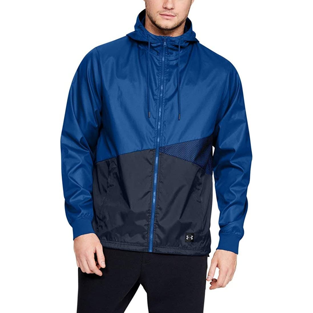 Under Armour Men Black Blue Sport Jacket US S Windbreaker