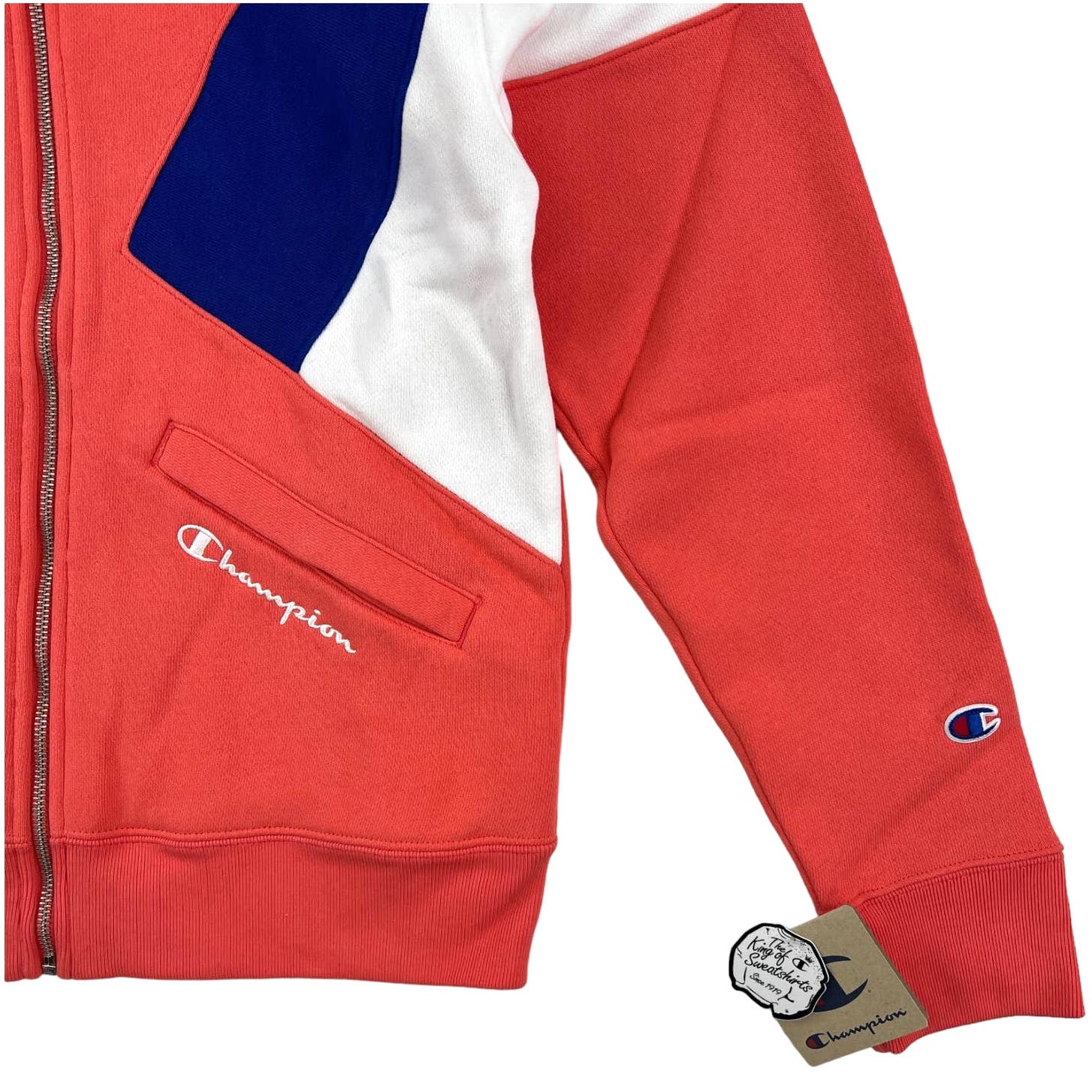 Champion Women US S Red Coral Full Zip Jacket Sport Training