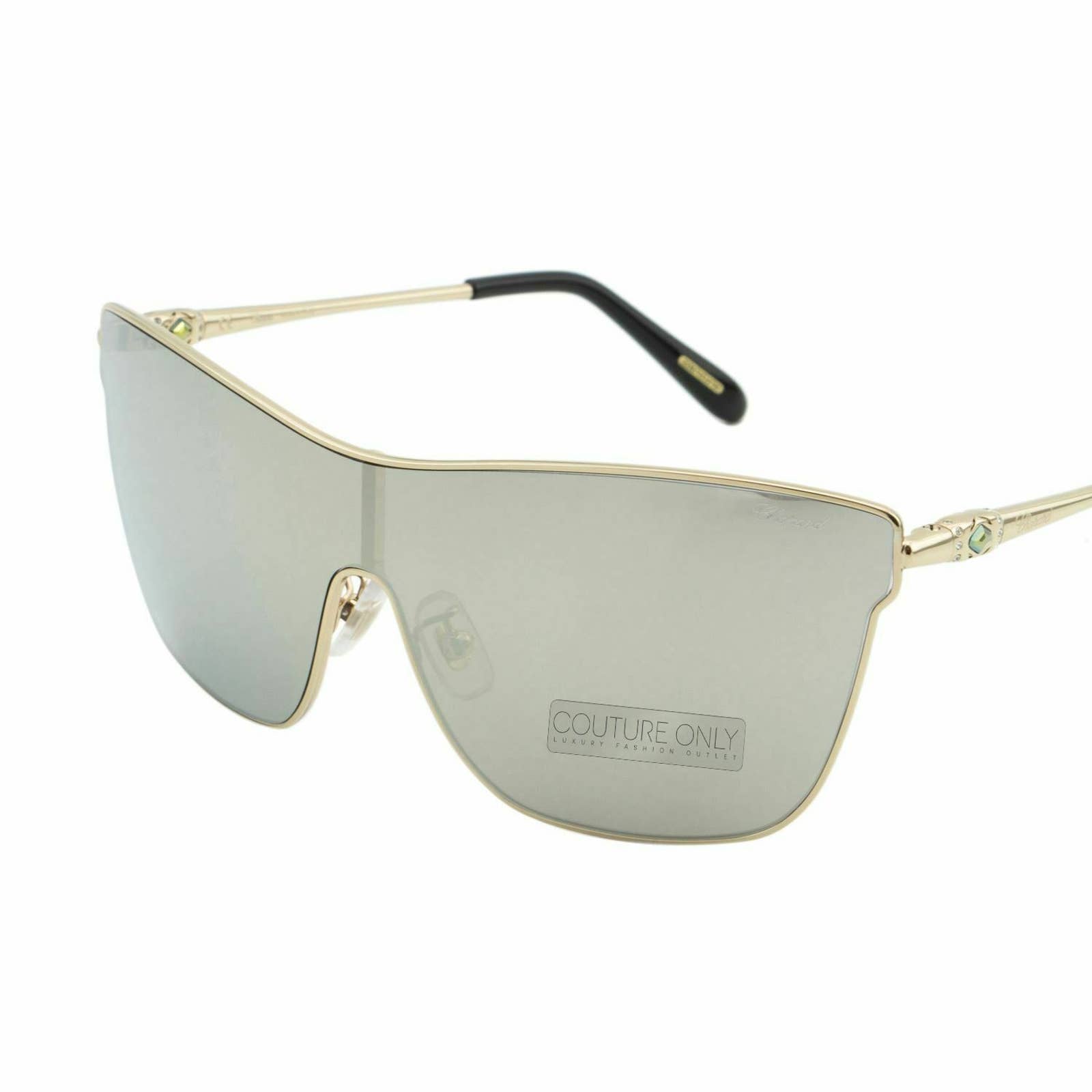 Women Gold Shield Sunglasses SCHC20S-300G Mirrored