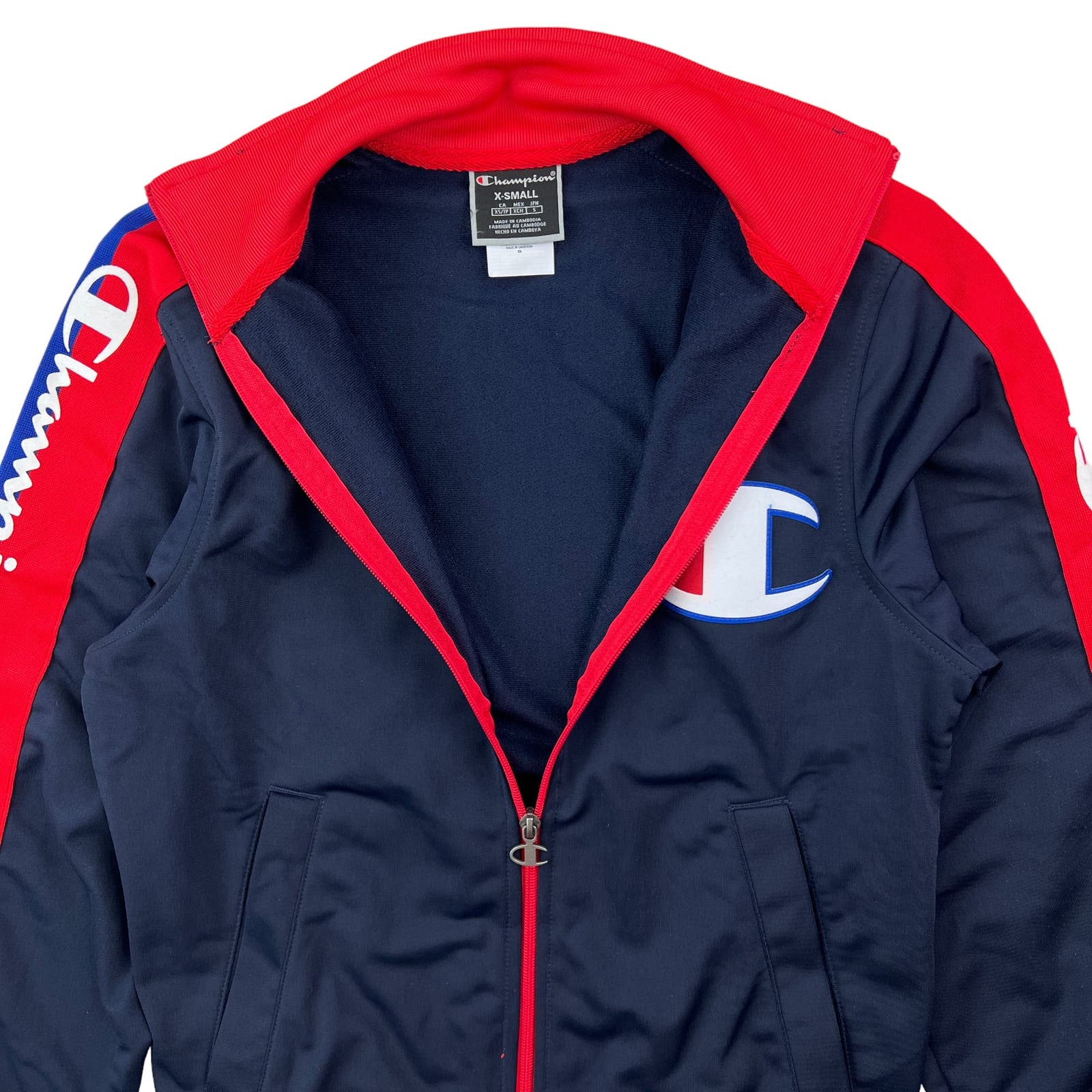 Champion Men US XS Navy Blue Full Zip Jacket