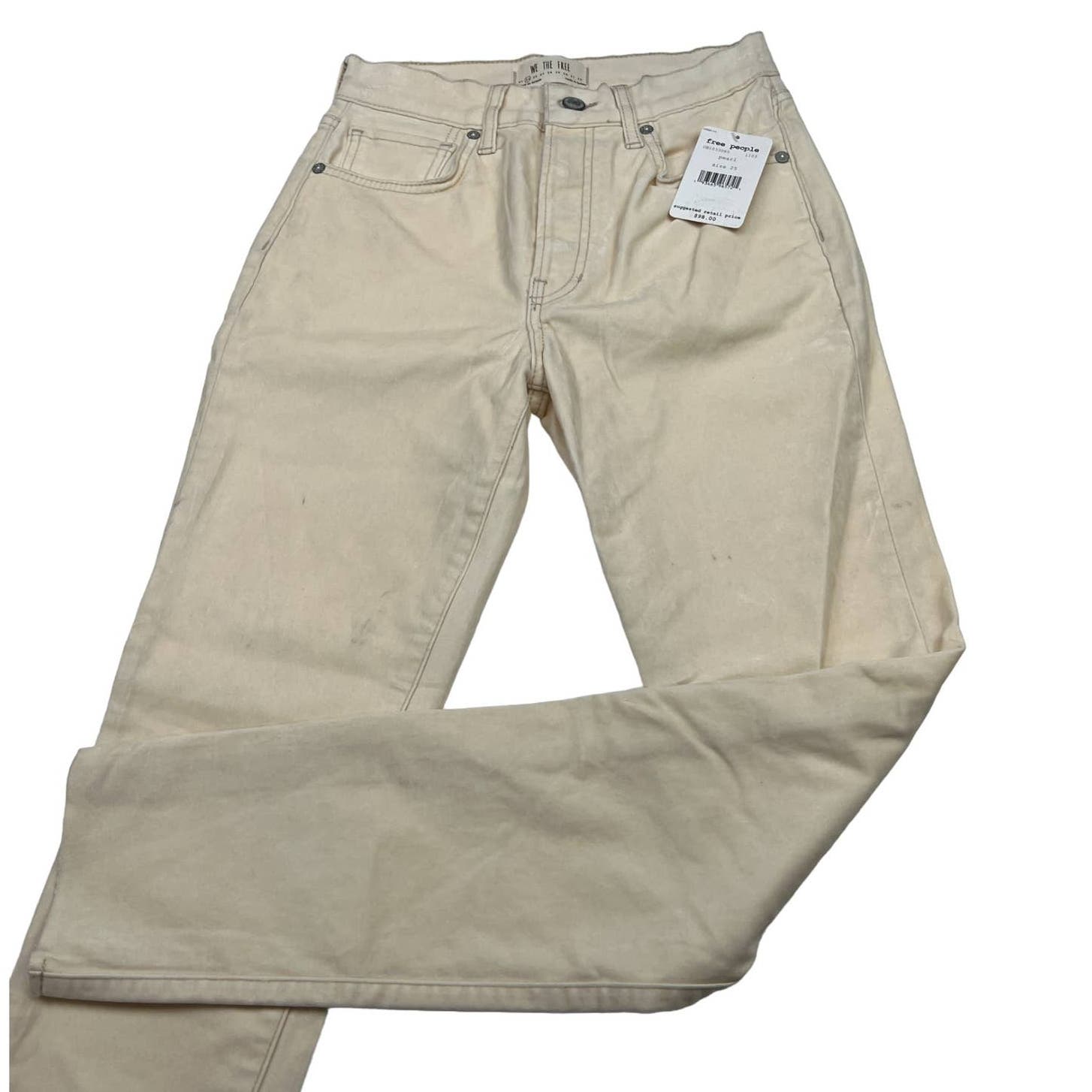 Free People Women Pearl Jeans US 25 Buttons Slim Fit