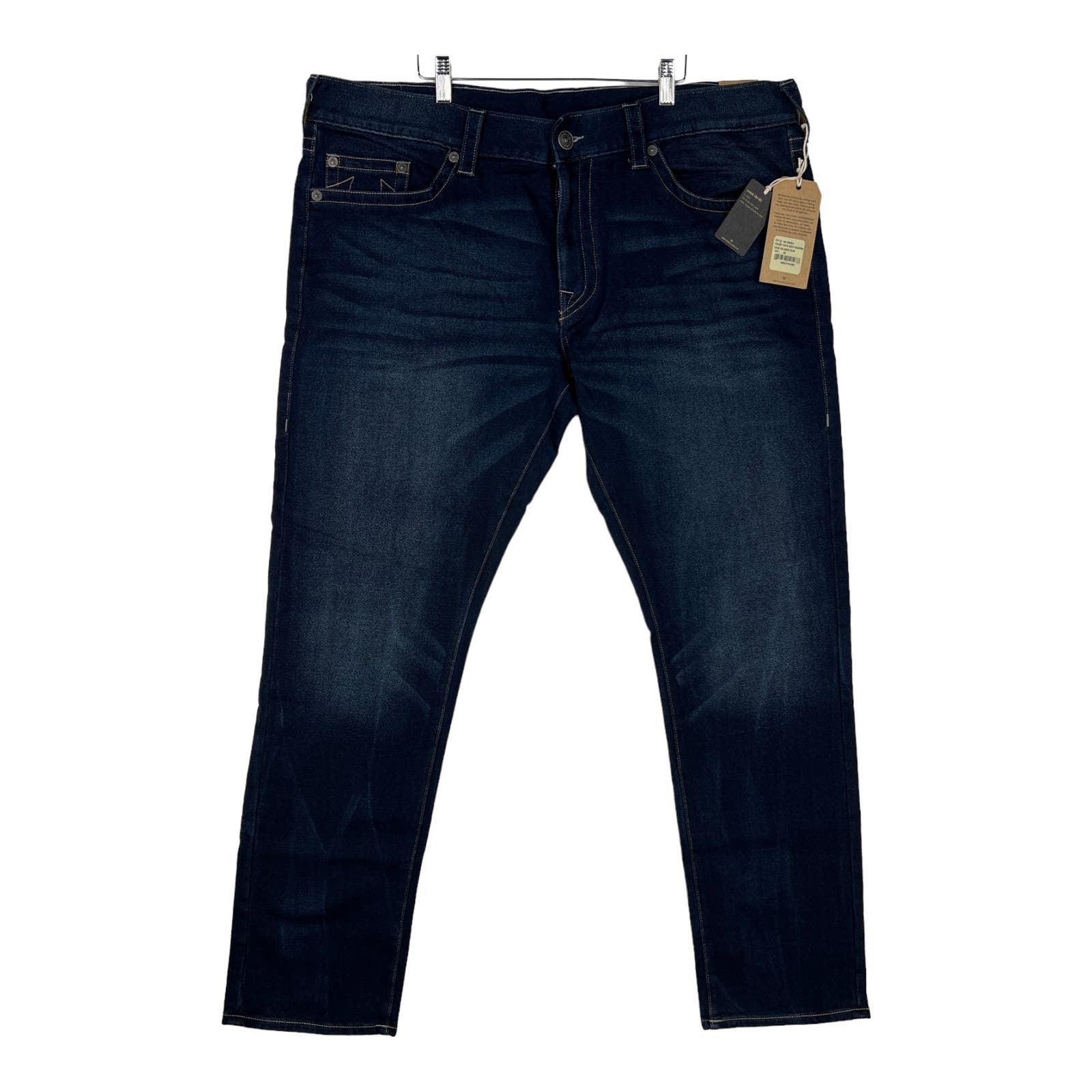 True Religion Geno Men Denim Blue Jeans US 42 Slim Deep Shadow