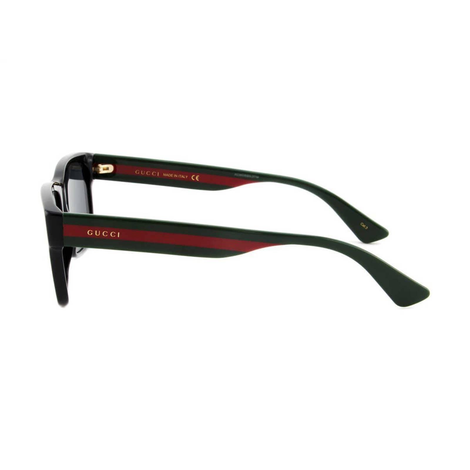 Men Square Black Sunglasses GG0340S-006 Gray Lens