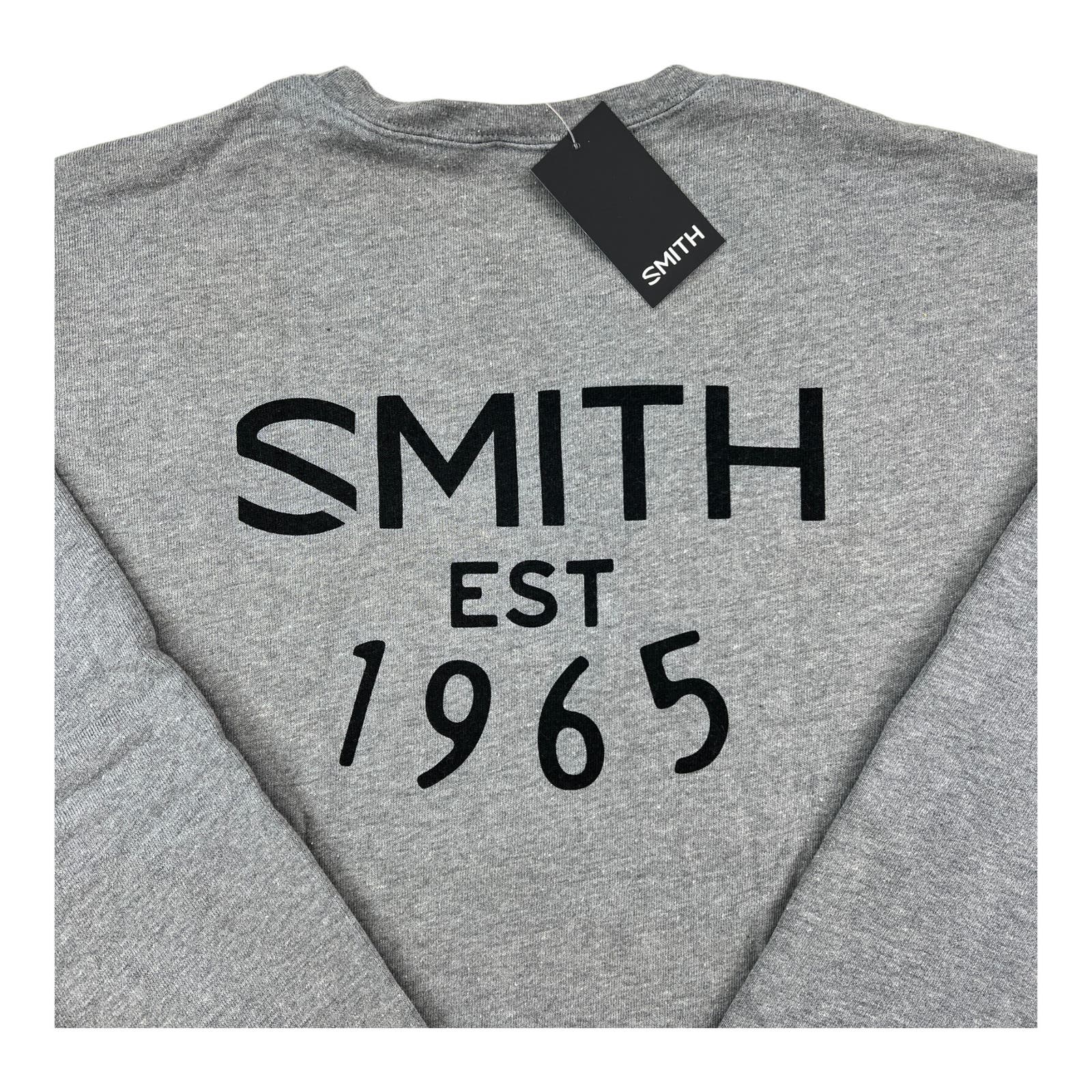 Smith Men Gray Sweatshirt US XL Crew Neck Pullover Long Sleeve