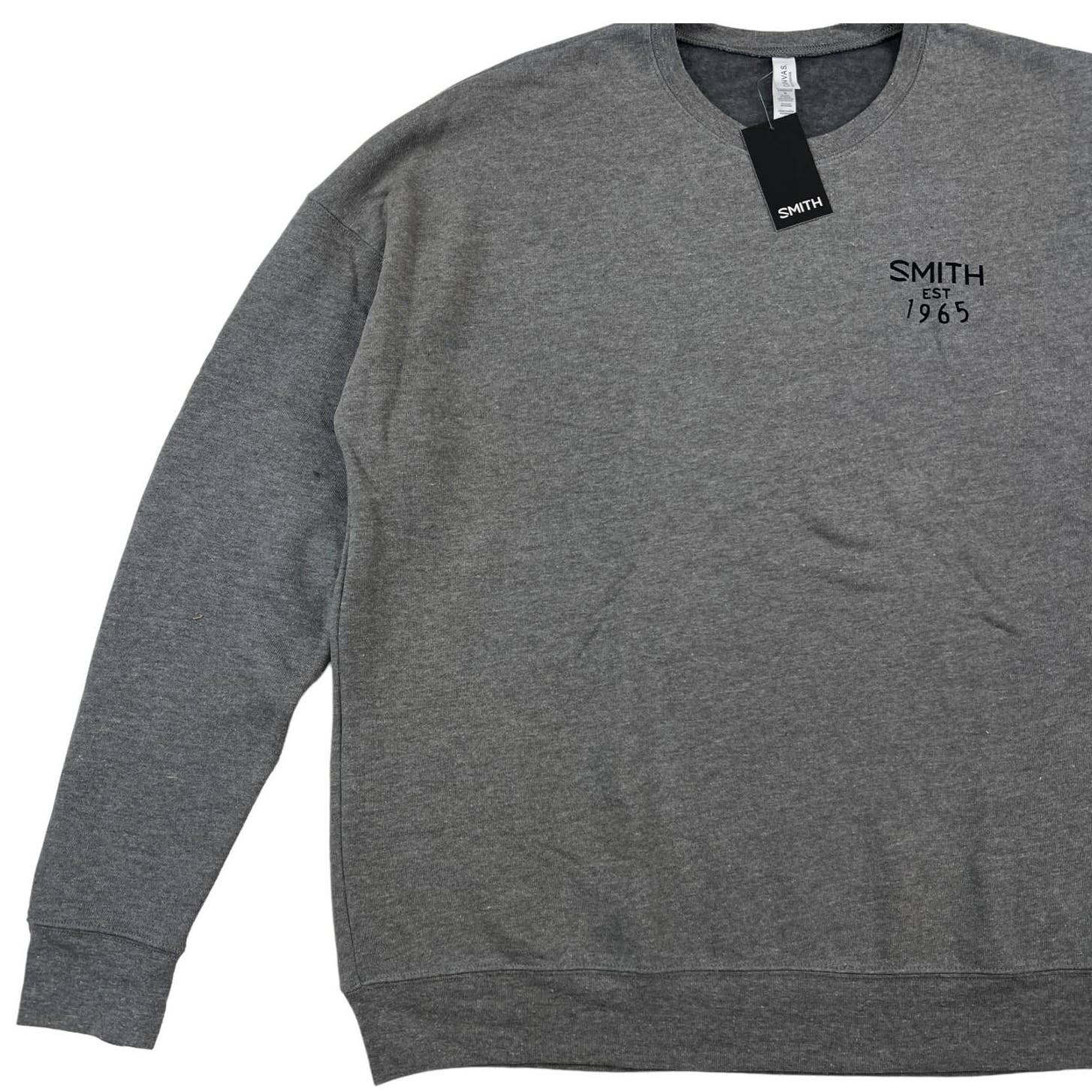 Smith Men Gray Sweatshirt US XL Crew Neck Pullover Long Sleeve