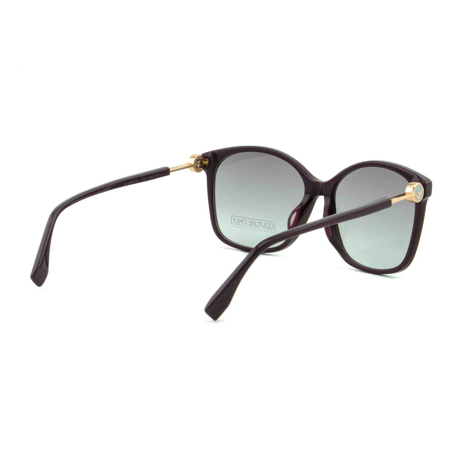 Women Rectangular Burgundy Sunglasses FF0361FS