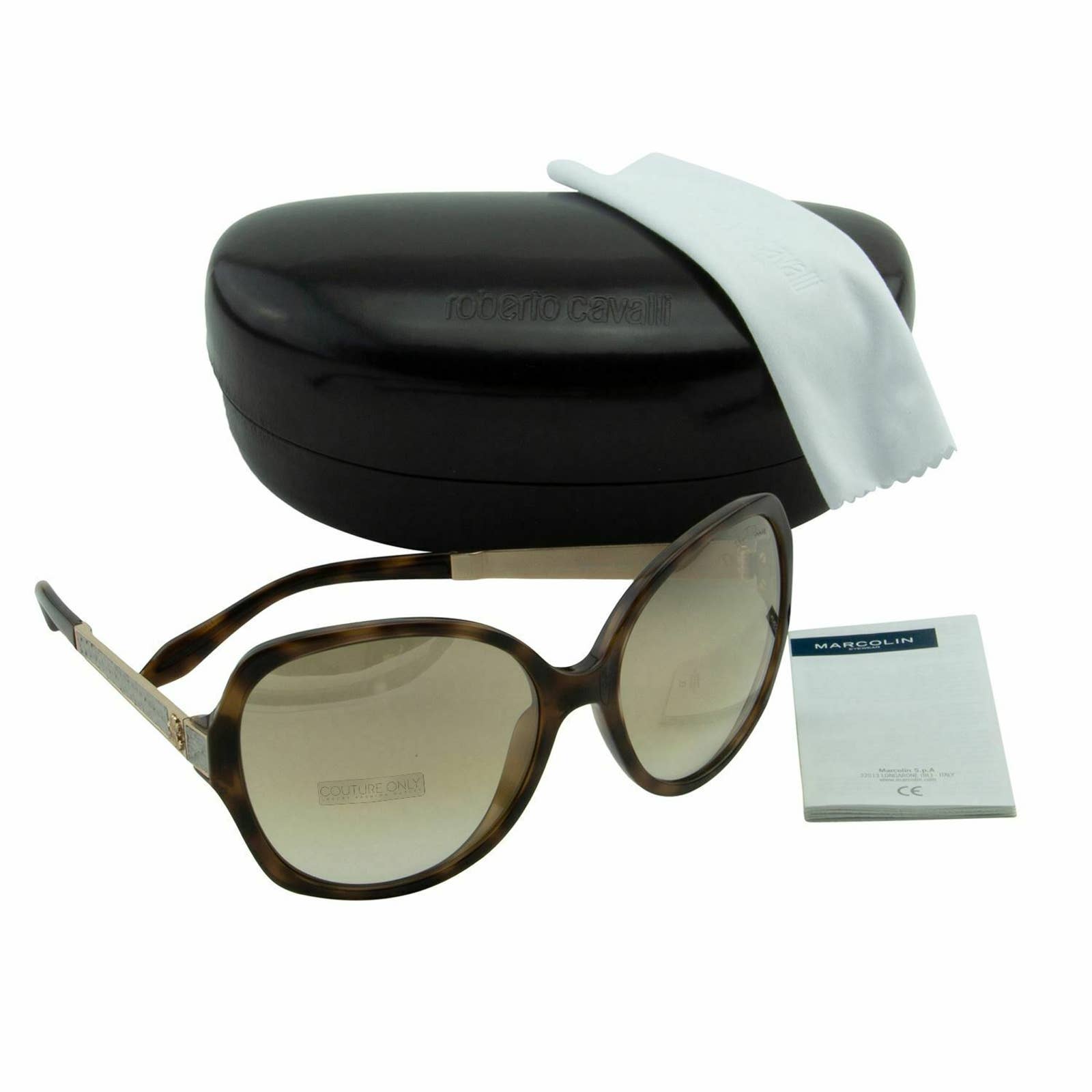 Women Oversized Havana Brown Snake Sunglasses RC649S-52L
