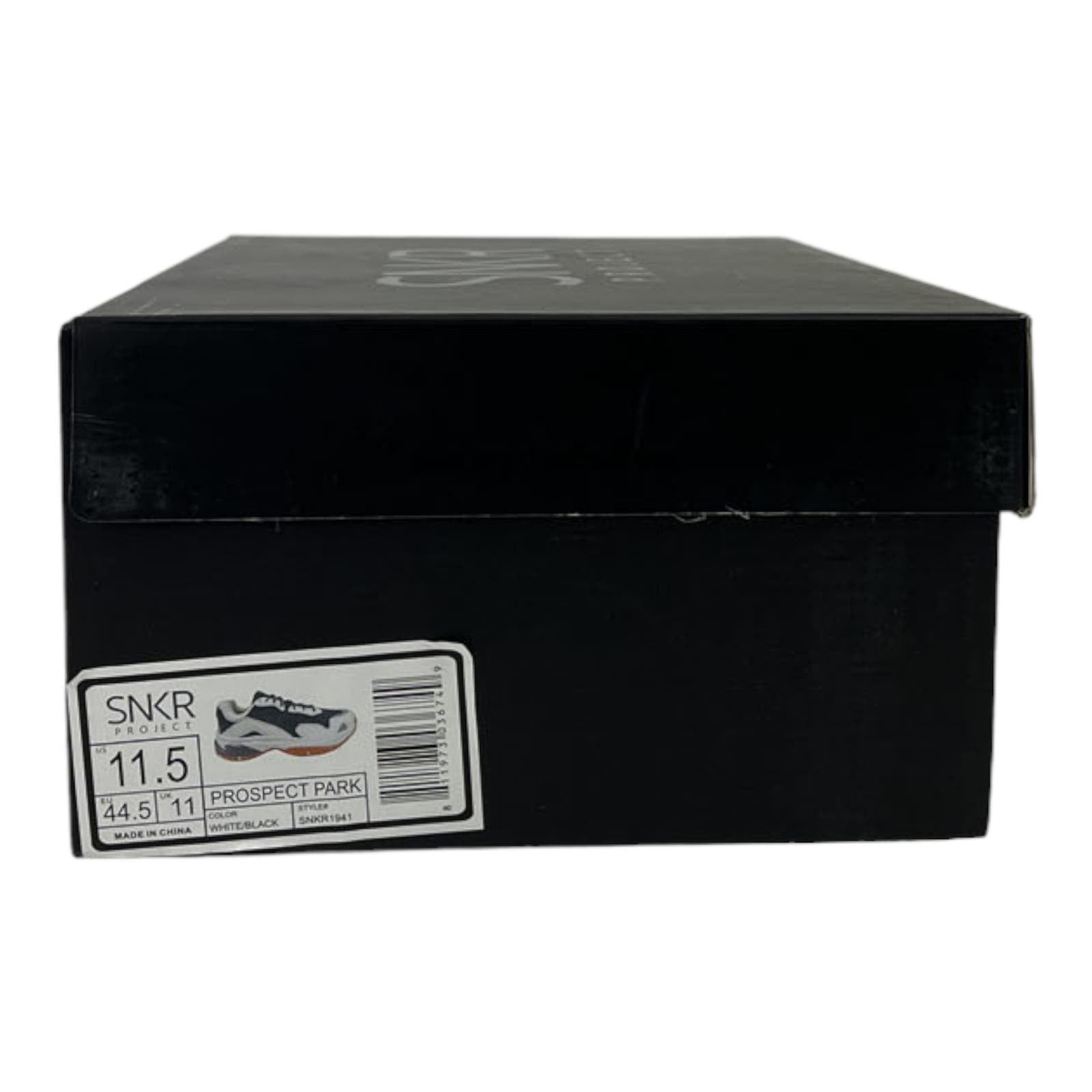 SNKR Project Men US 11.5 Sneaker Black White Prospect Park SNKR1941