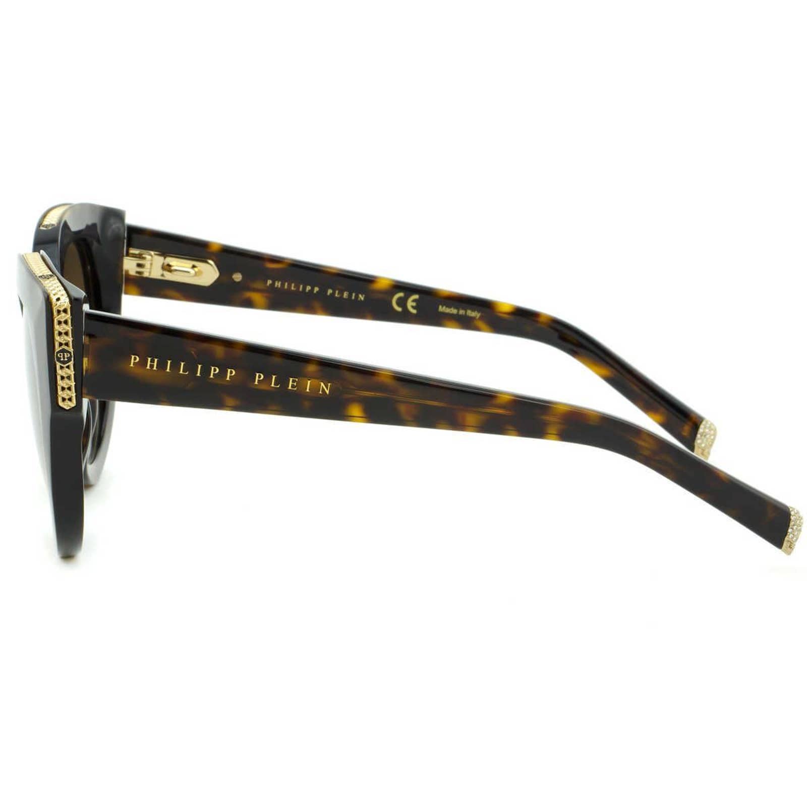 Women Havana Brown Cat-Eye Sunglasses SPP026S-0722