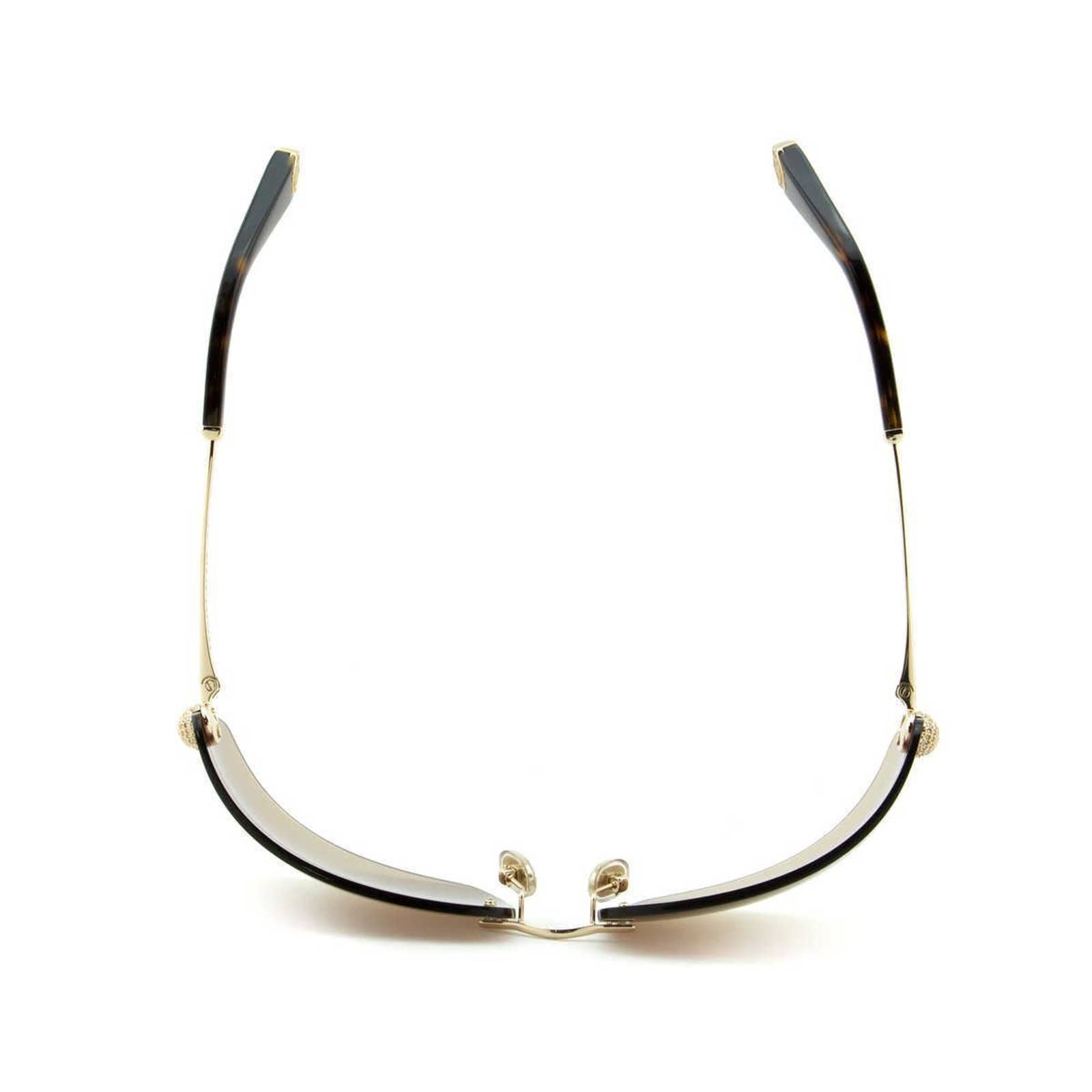 Women Titanium Rimless Brown Sunglasses SPP027S-300Y