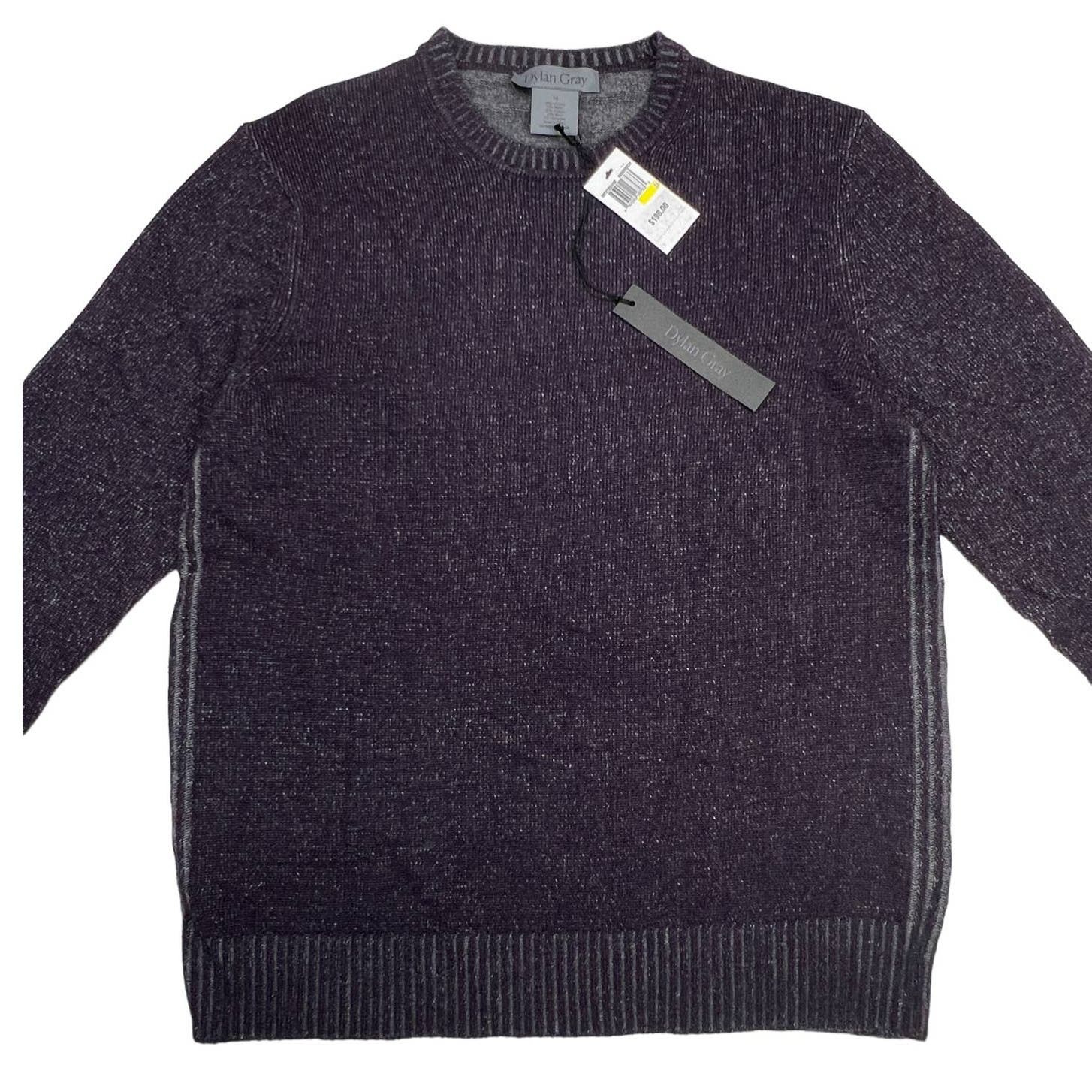 Dylan Gray Men Purple Grey Crew Neck US M Sweatshirt Cashmere