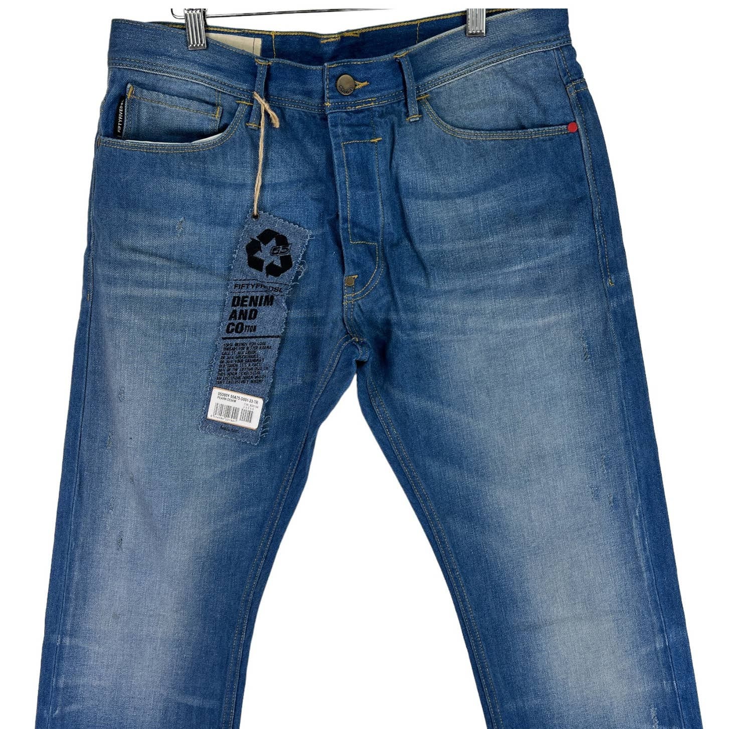 Diesel Pokus Men Denim Jeans US 29 Slim Fit Sticker Cotton