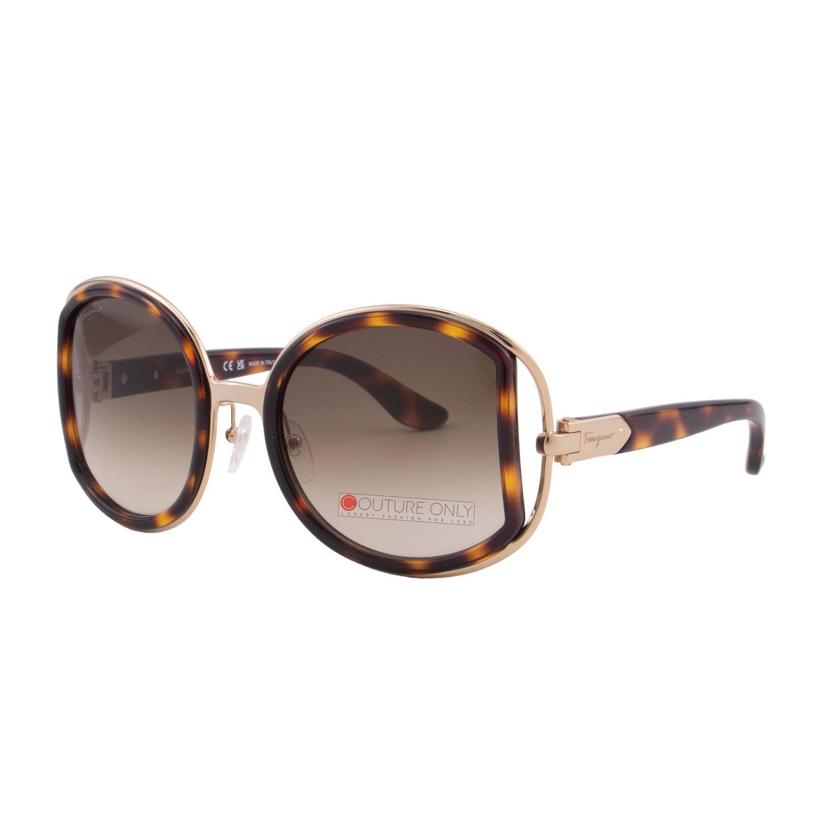 Women Havana Brown Round Sunglasses SF719S-238