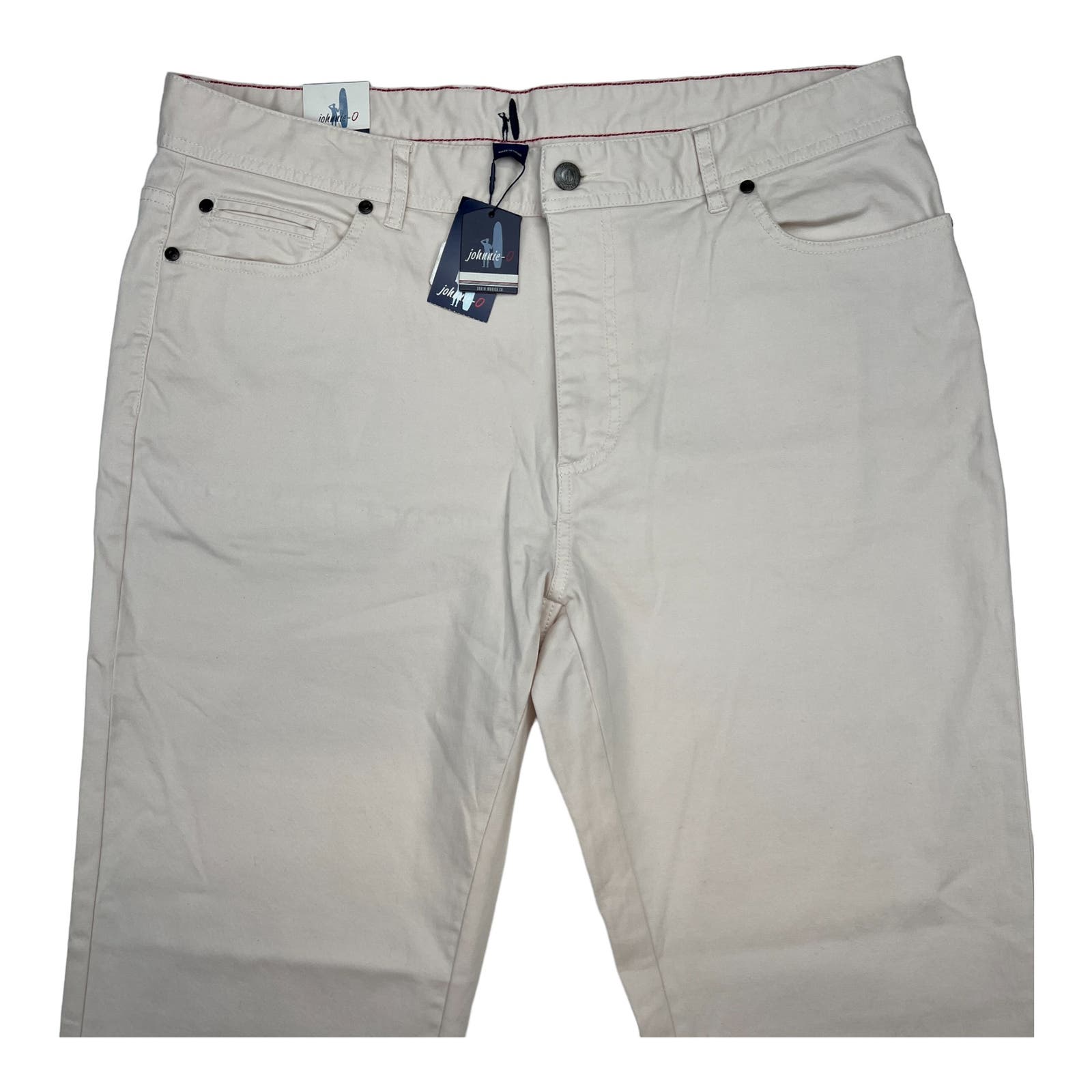Johnnie-O Sawyer Men Stone White Jeans US 36x32 Slim Fit