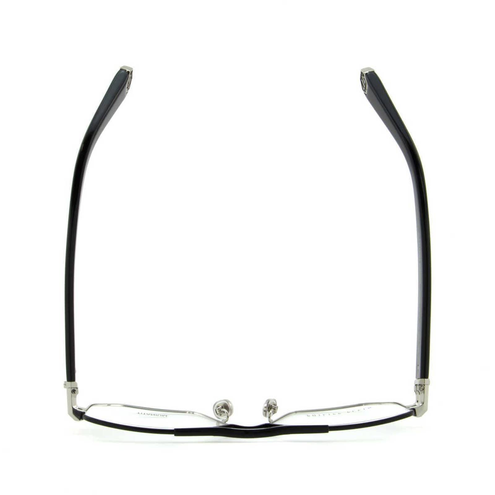 Men Prescription Glasses VPP022M-0583 Square Black Silver Titanium Optical Frame