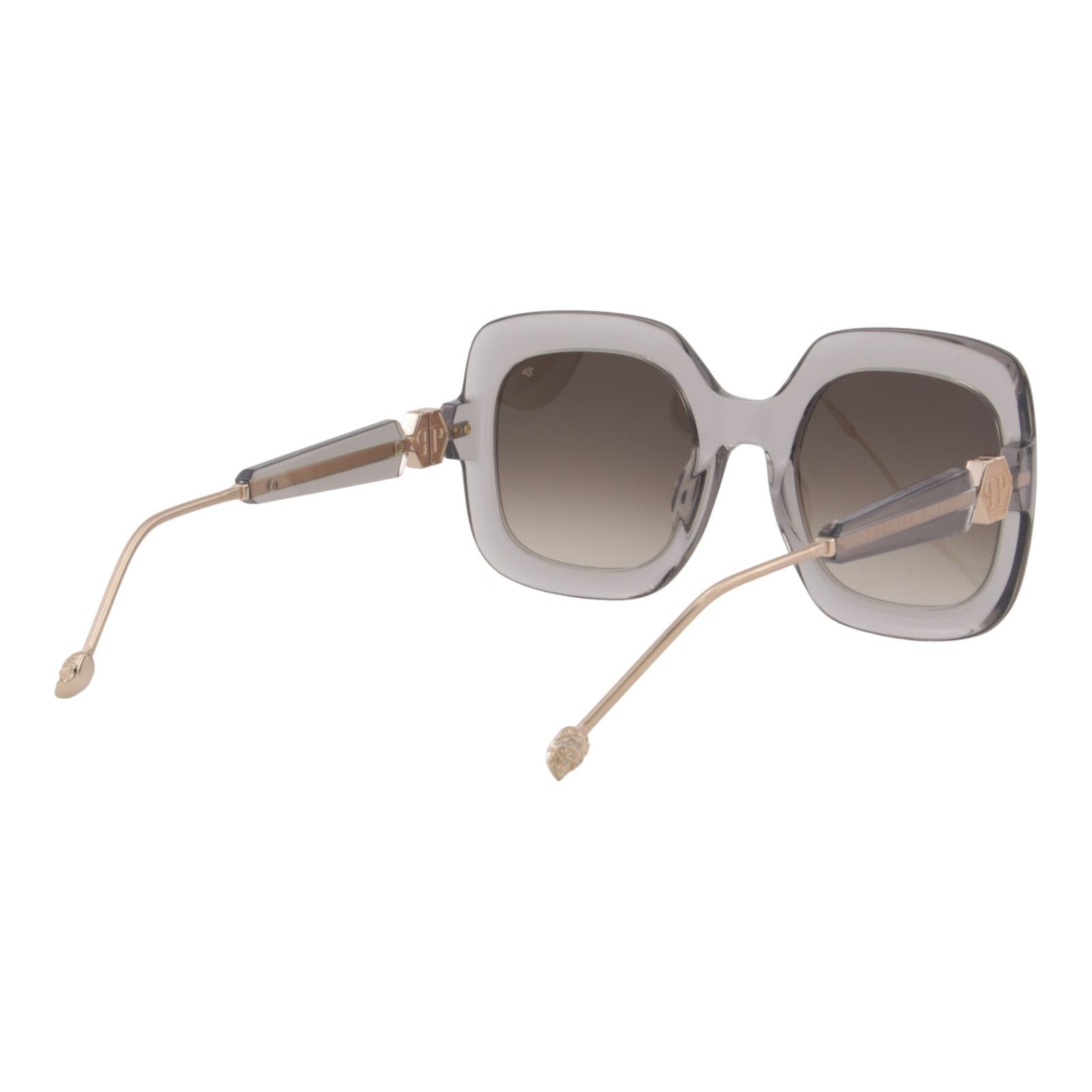 Women Designer Sunglasses SPP065S-03GU Oversized Square Transparent Frame